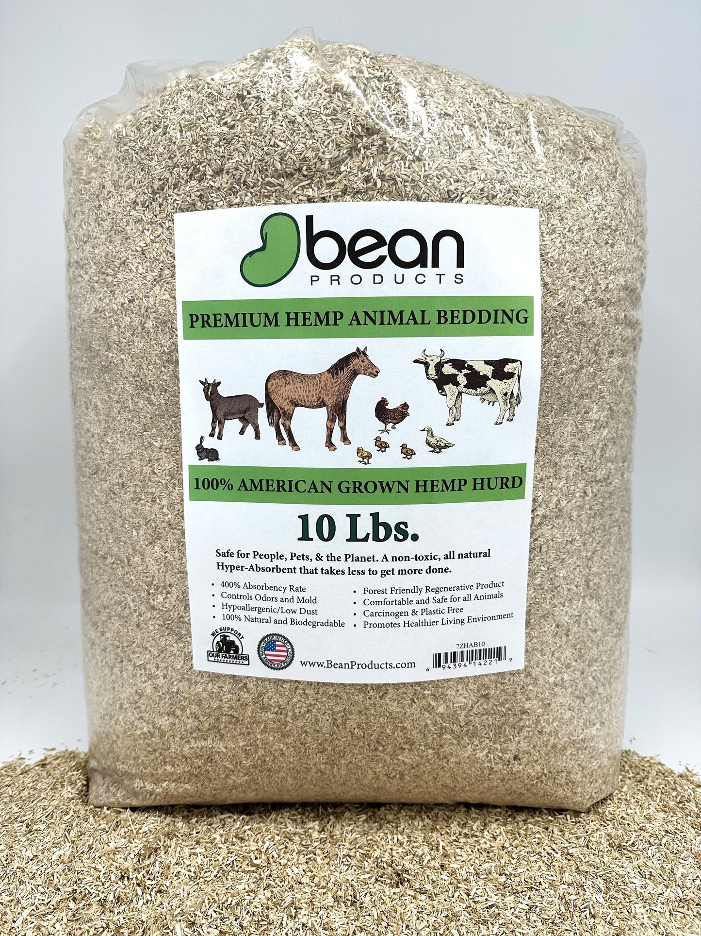 Hemp Chicken Horse Animal Bedding Litter - Organic USA Grown