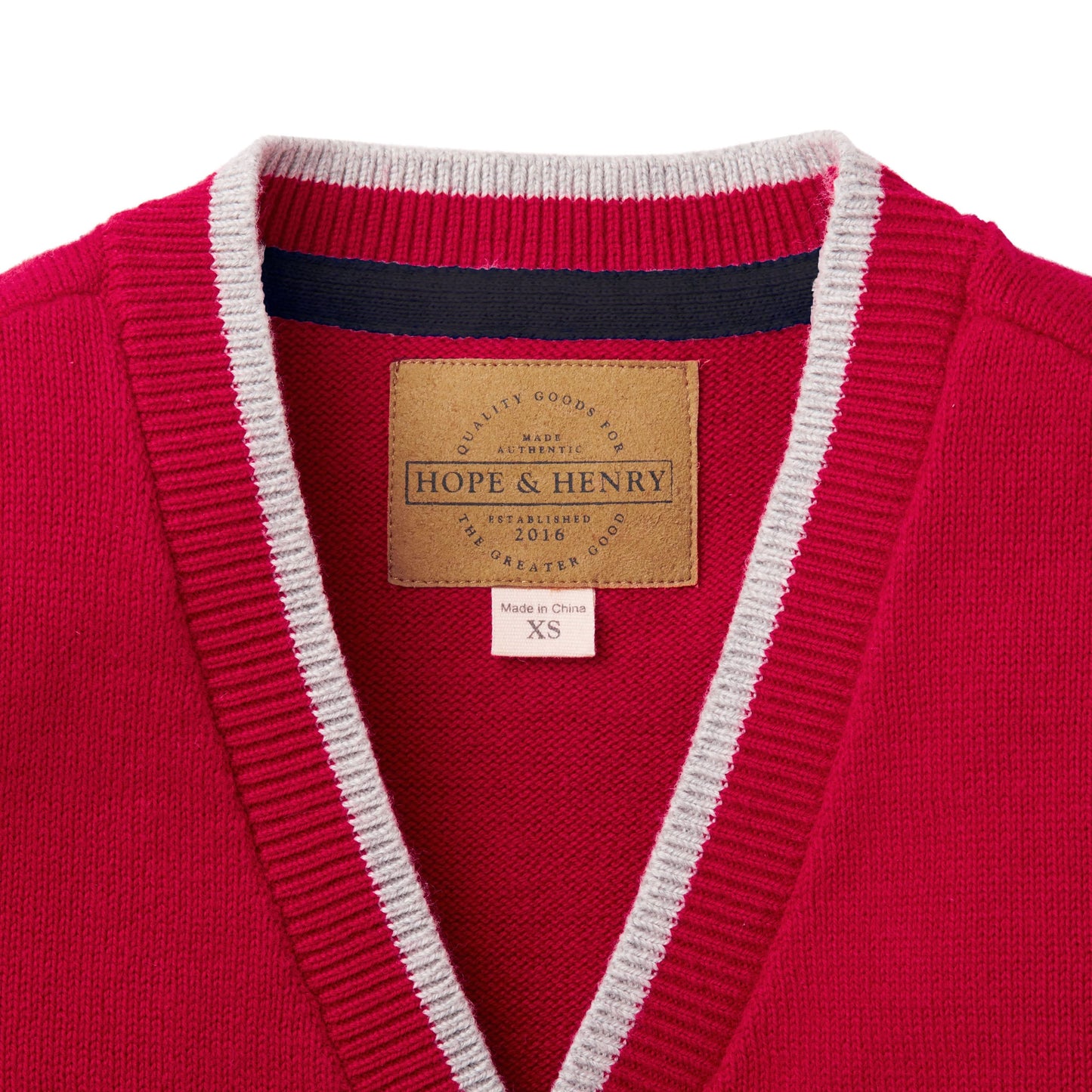 Tipped Organic Cardigan with Elbow Patches - Baby