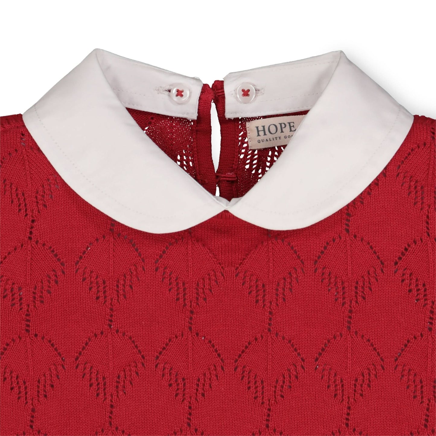 French Look Short Sleeve Sweater with Collar