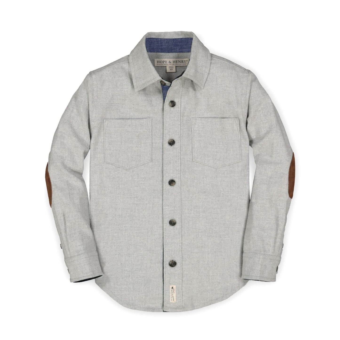 Organic Flannel Shirt with Elbow Patches - Baby
