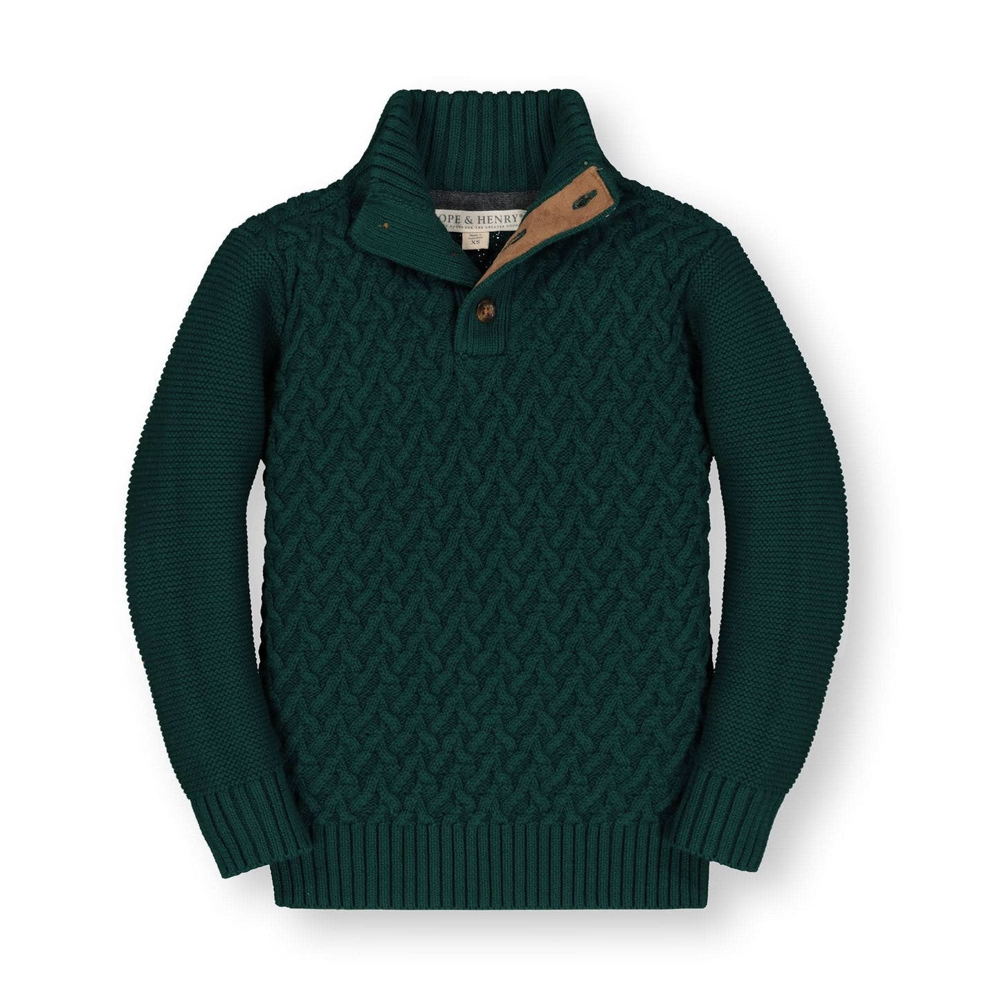 Mock Neck Cable Sweater