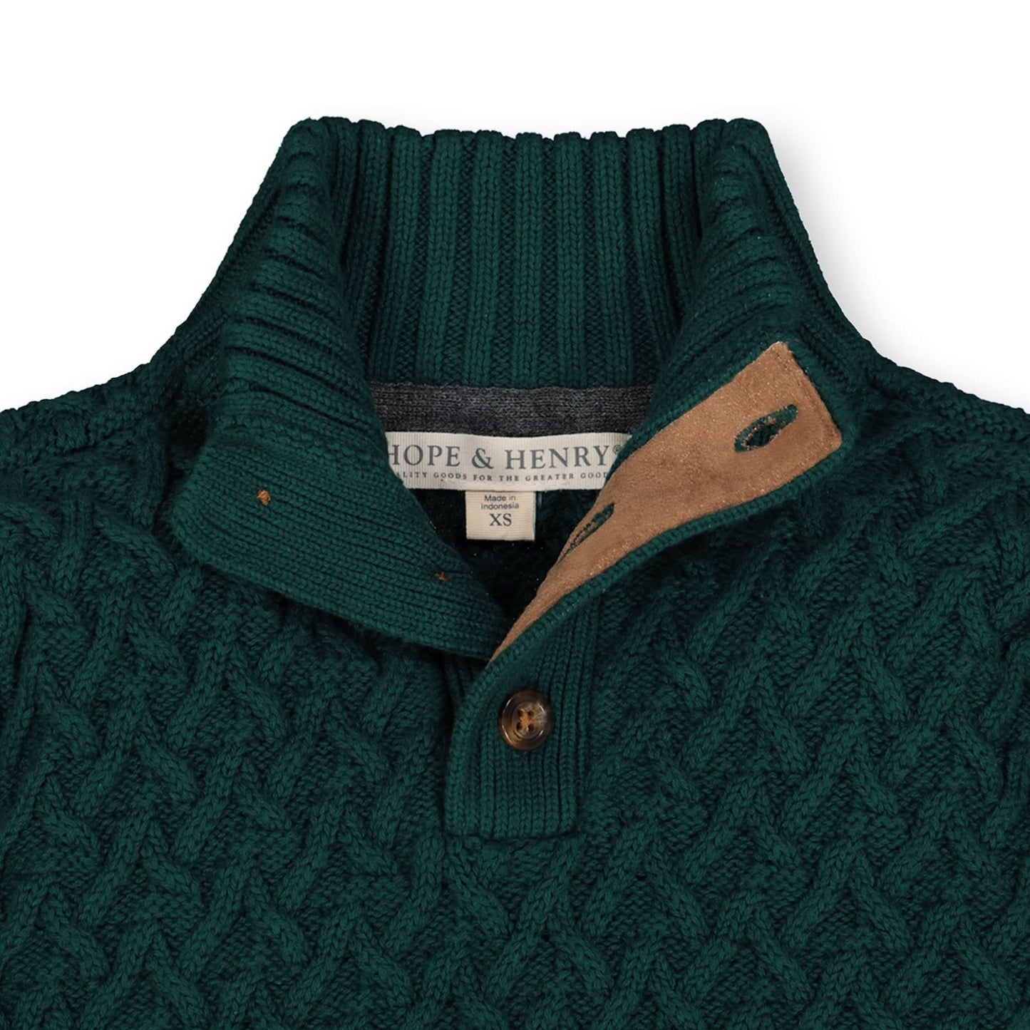 Mock Neck Cable Sweater