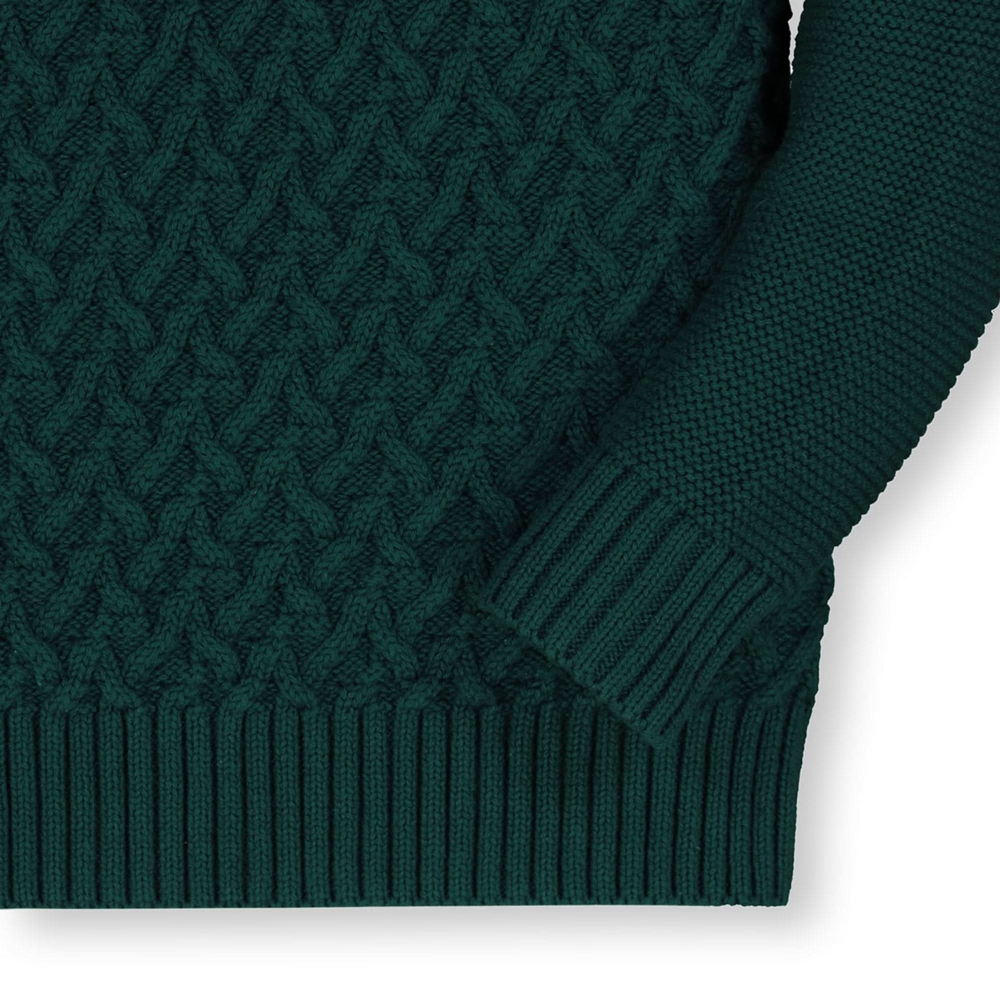 Mock Neck Cable Sweater
