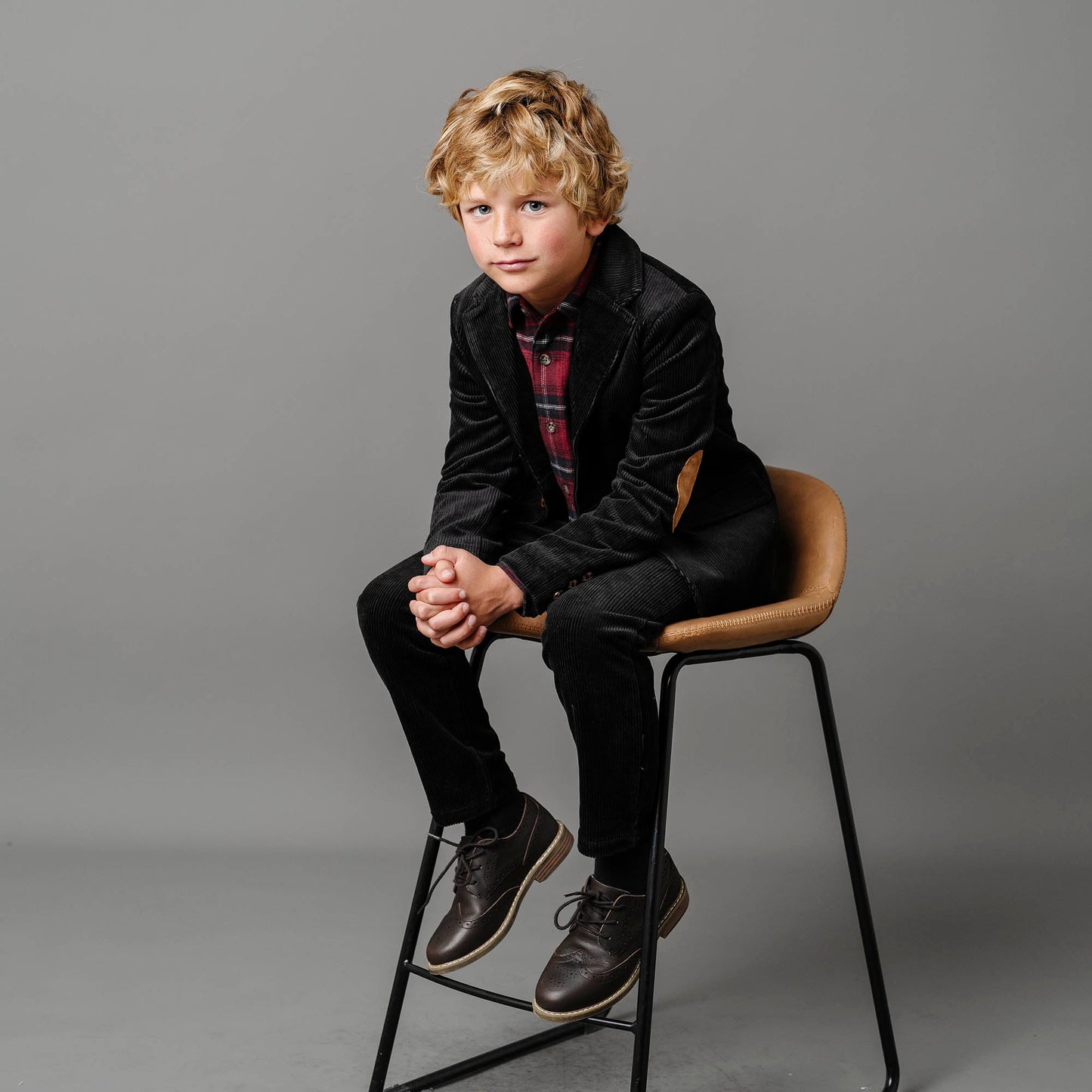 Organic Corduroy Blazer with Elbow Patches