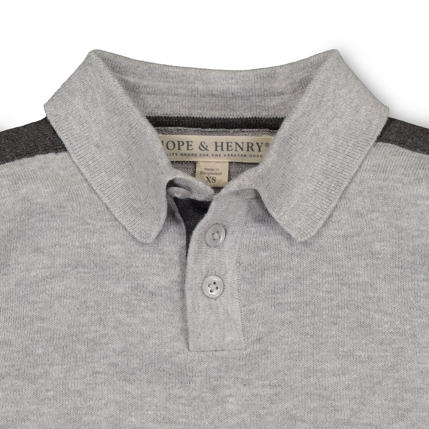 Long Sleeve Organic Sweater Polo - Baby