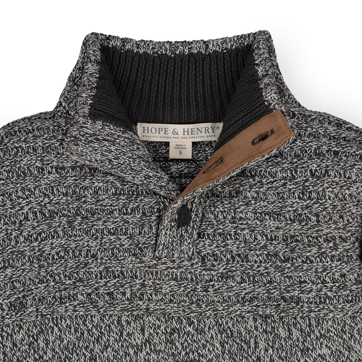 Mock Neck Button Placket Sweater