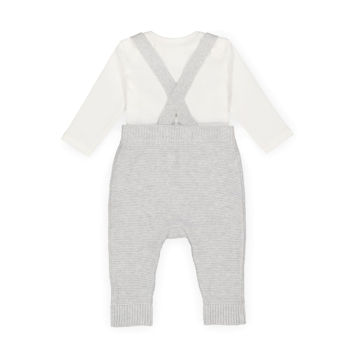 Organic Knit Bodysuit and Sweater Overall Set