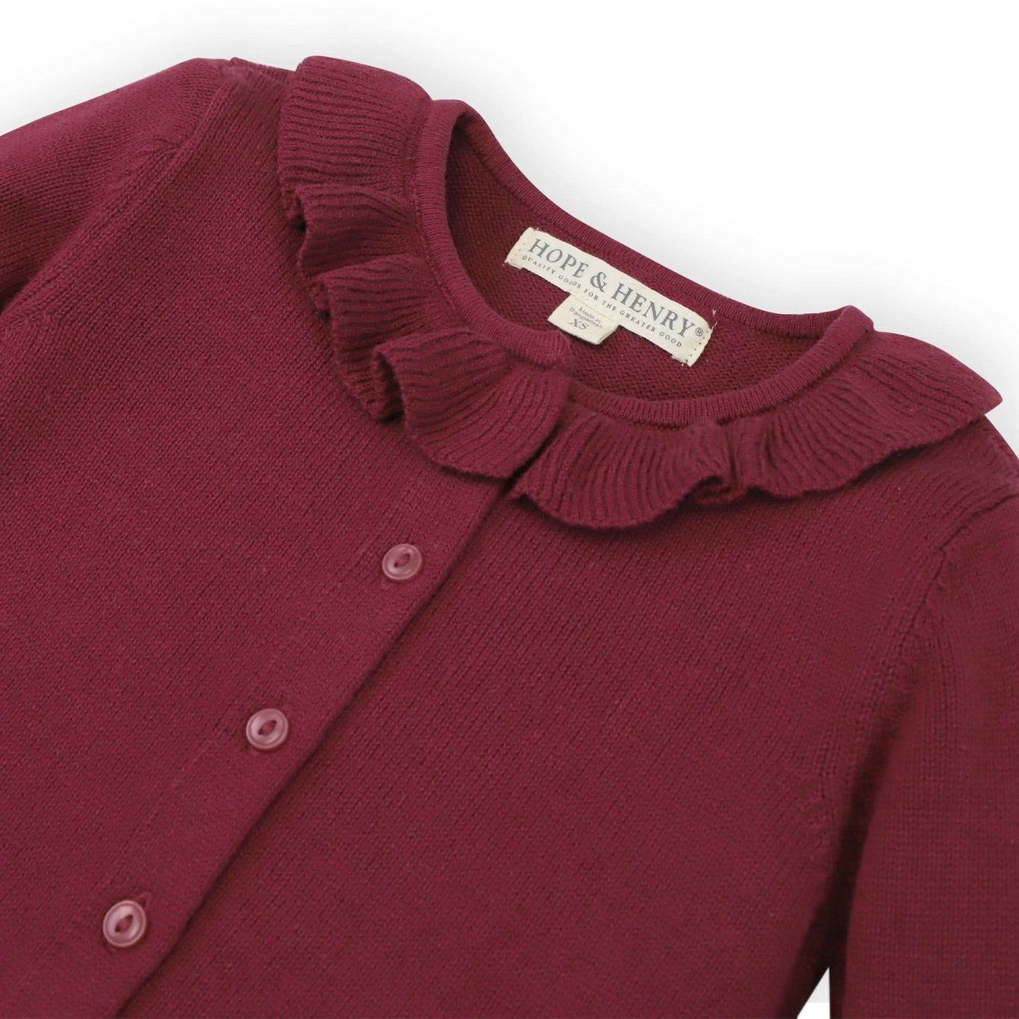 Organic Ruffle Collar Cardigan - Baby