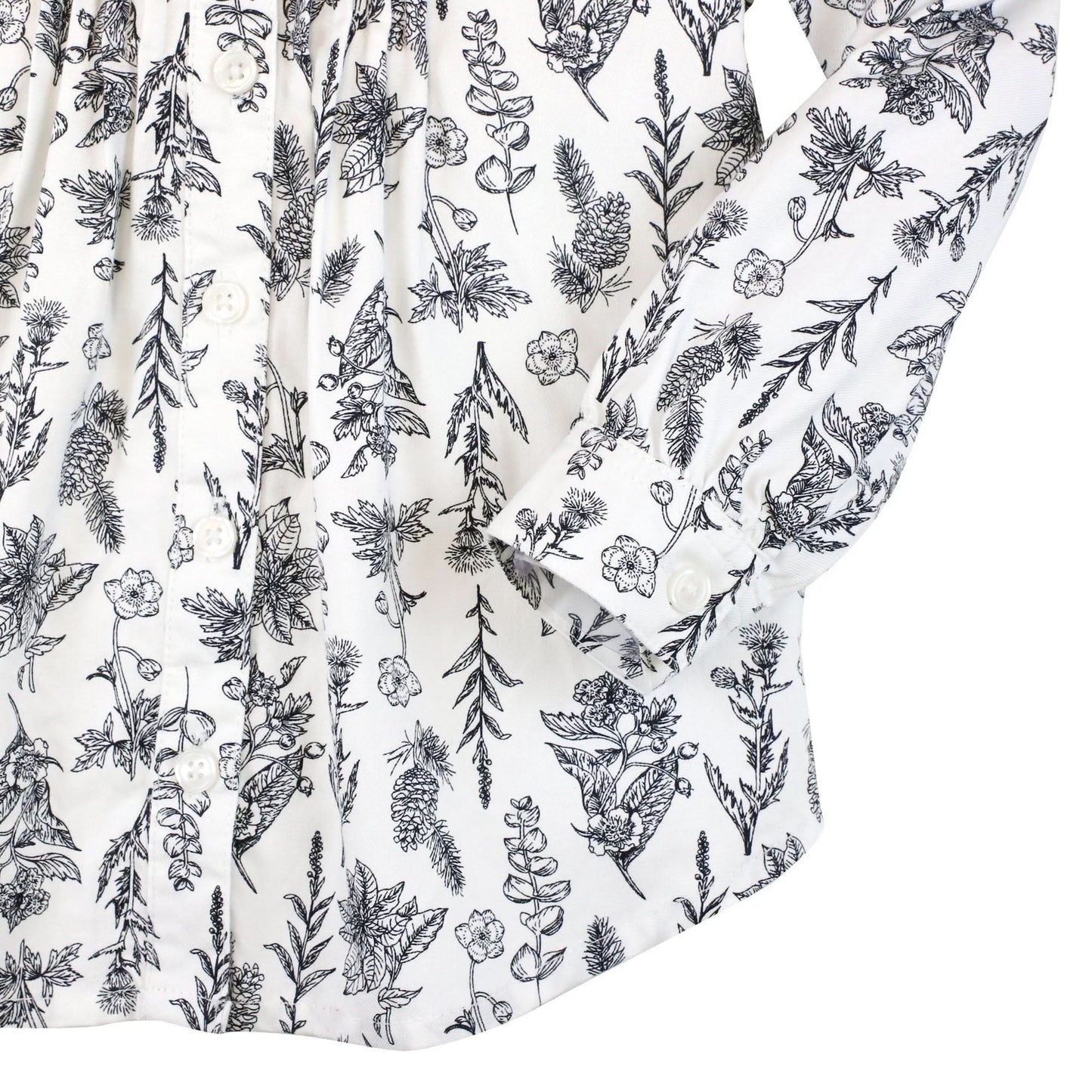 Ruffle Neck Blouse with Pintucks - Made with Organic Cotton - Baby