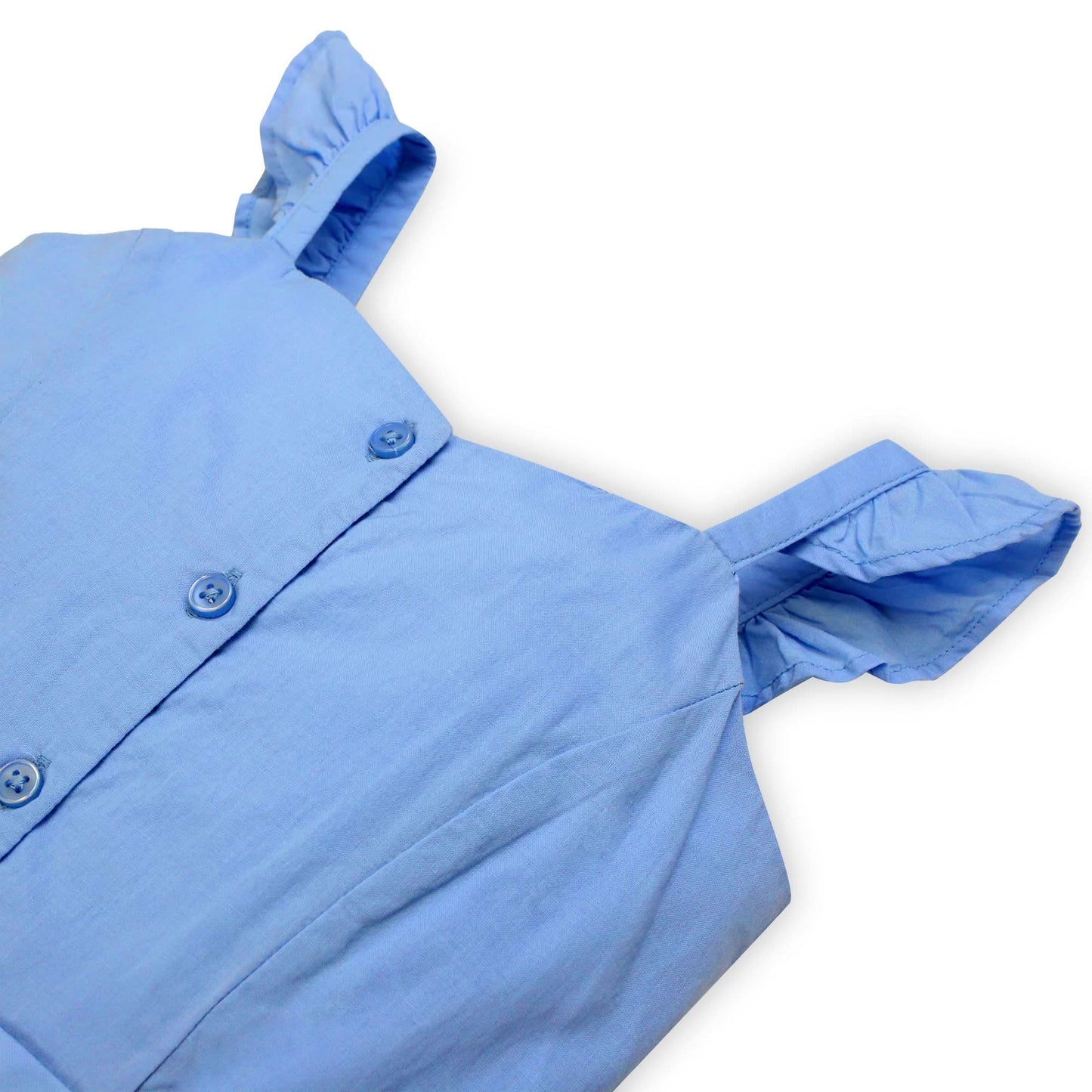 Organic Flutter Button Front Romper