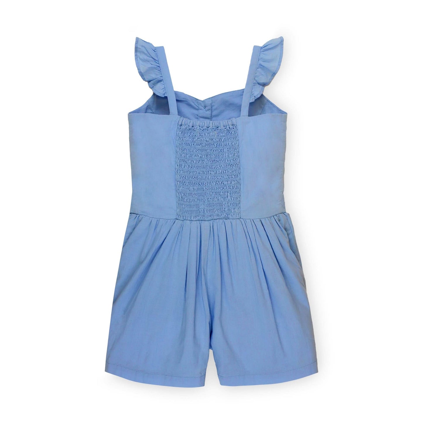 Organic Flutter Button Front Romper