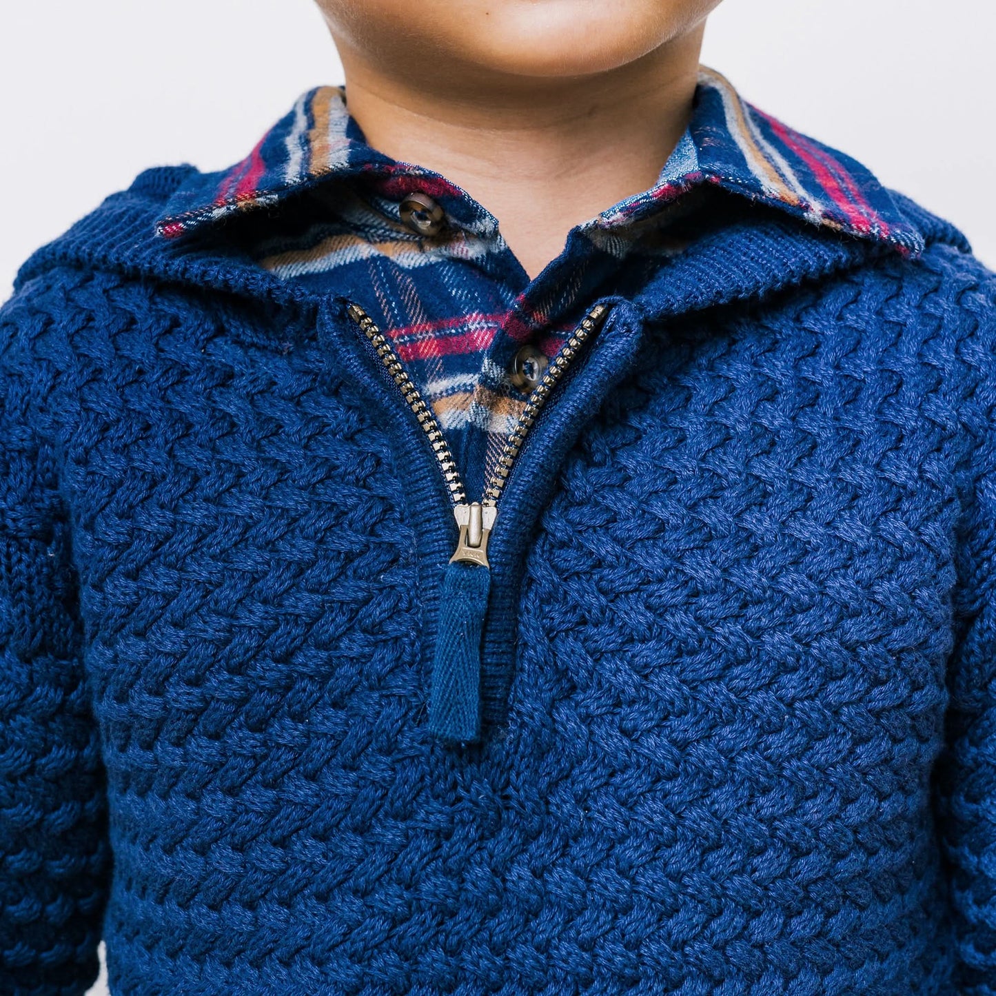 Hooded Half Zip Organic Sweater