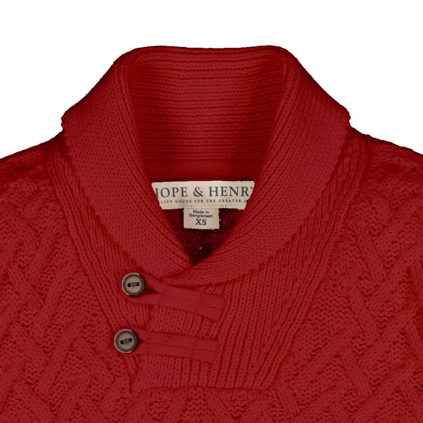 Organic Shawl Collar Cable Sweater - Baby