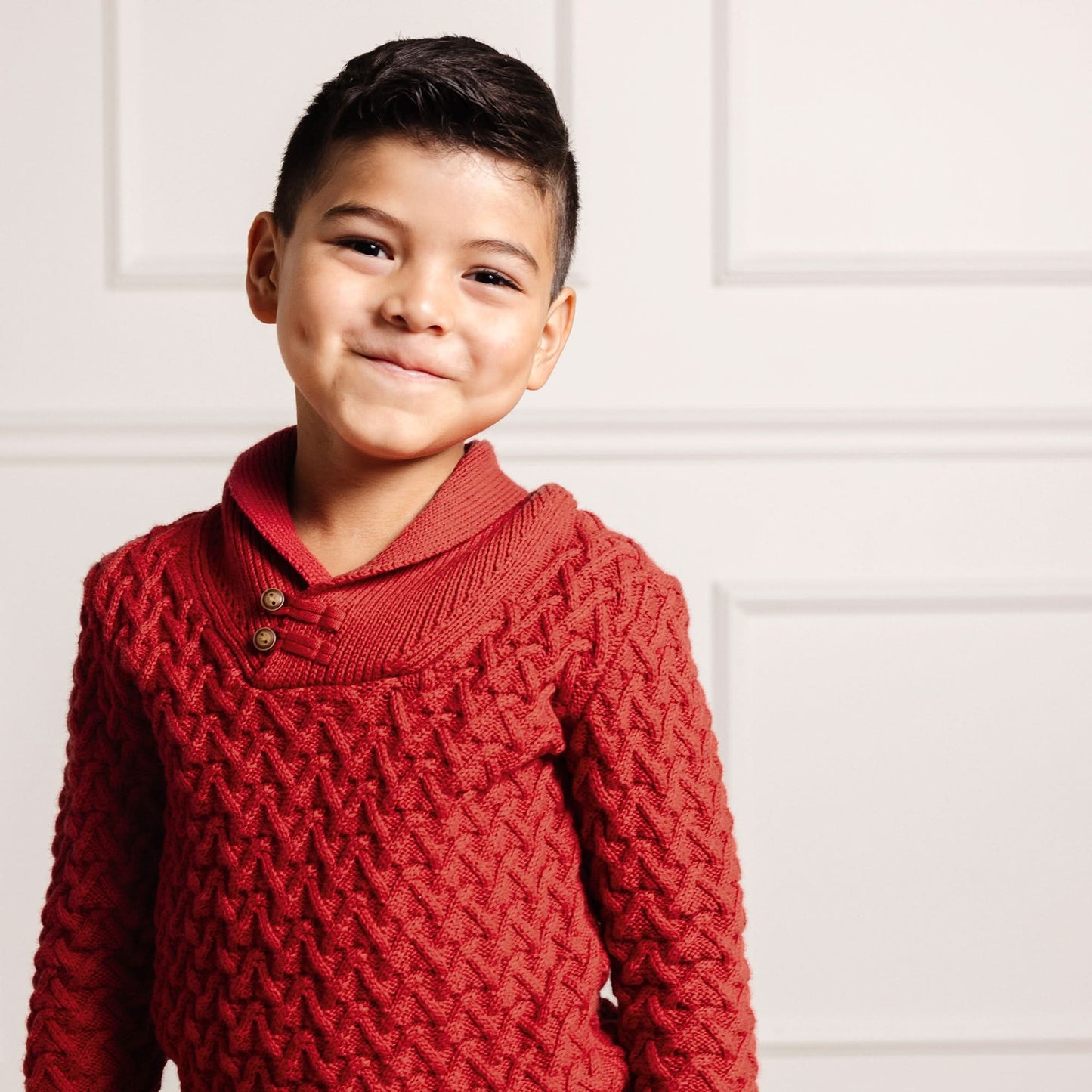 Organic Shawl Collar Cable Sweater - Baby