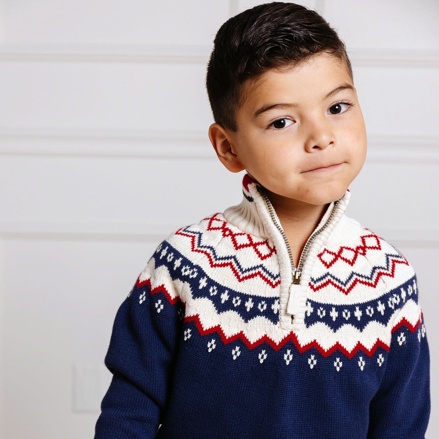 Half Zip Organic Ski Sweater - Baby