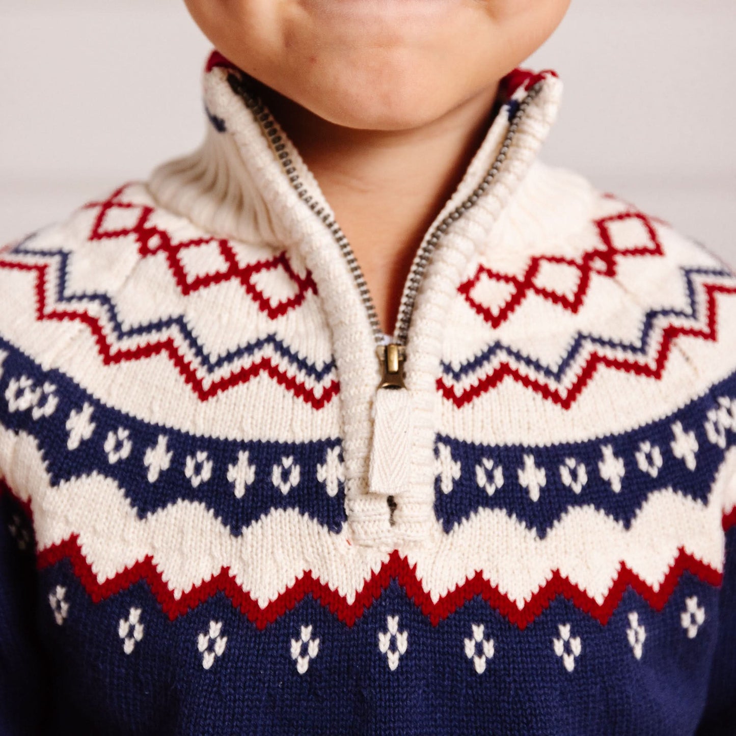 Half Zip Organic Ski Sweater - Baby