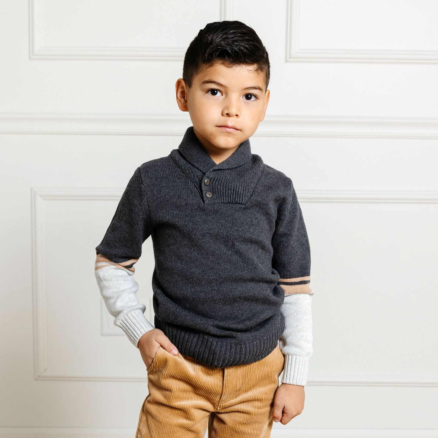 Shawl Collar Organic Sweater