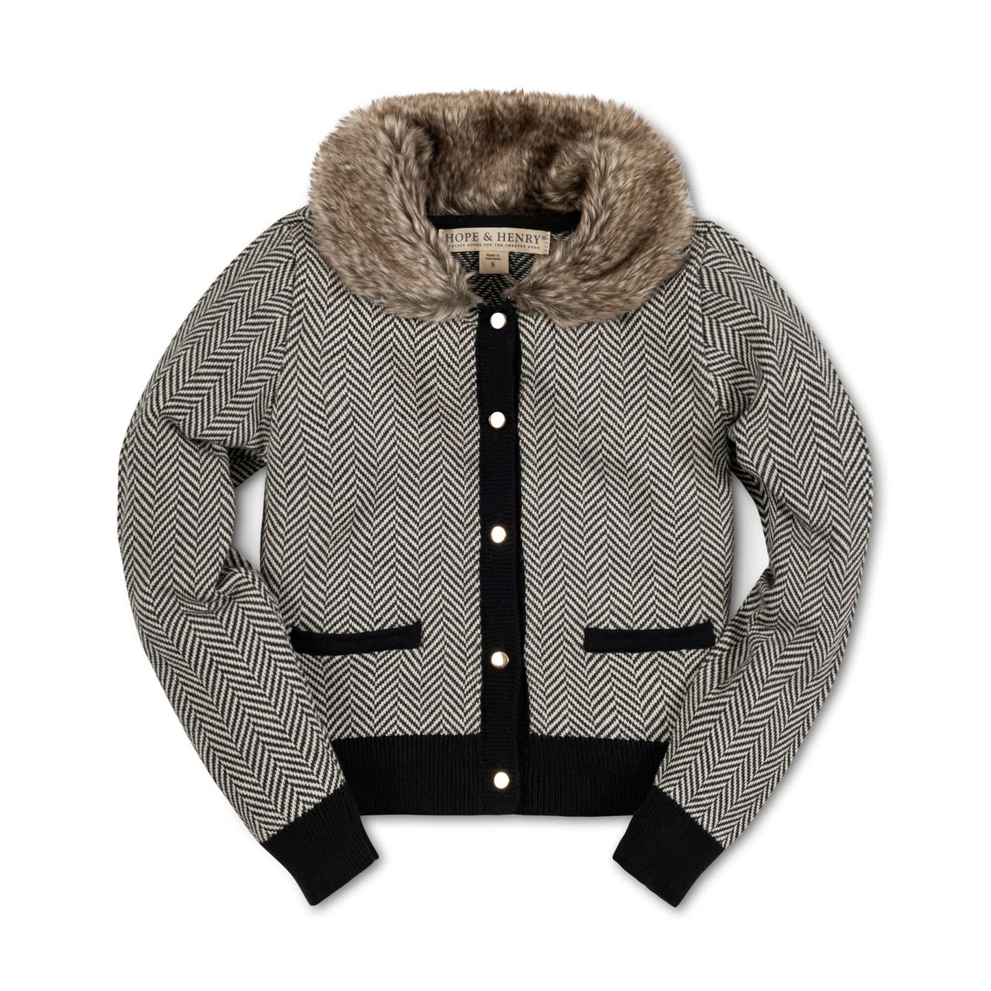 Faux Fur Cardigan and Skirt Organic Sweater Set - Baby