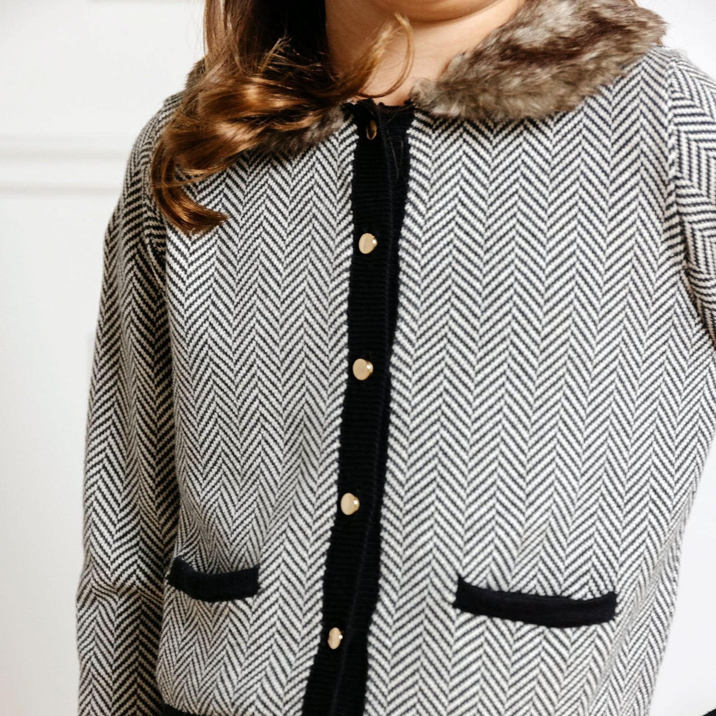 Faux Fur Cardigan and Skirt Organic Sweater Set - Baby