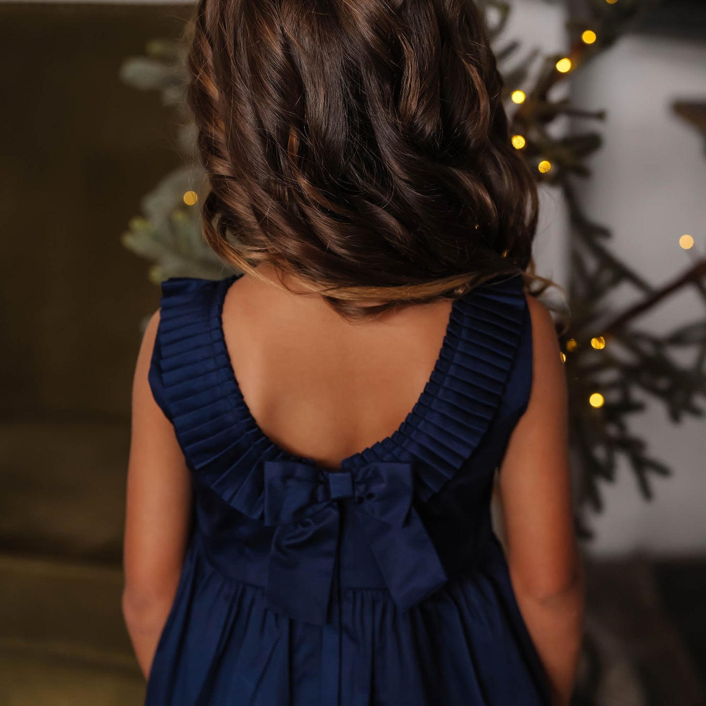 Pleated Collar Party Dress - Made with Organic Cotton - Baby