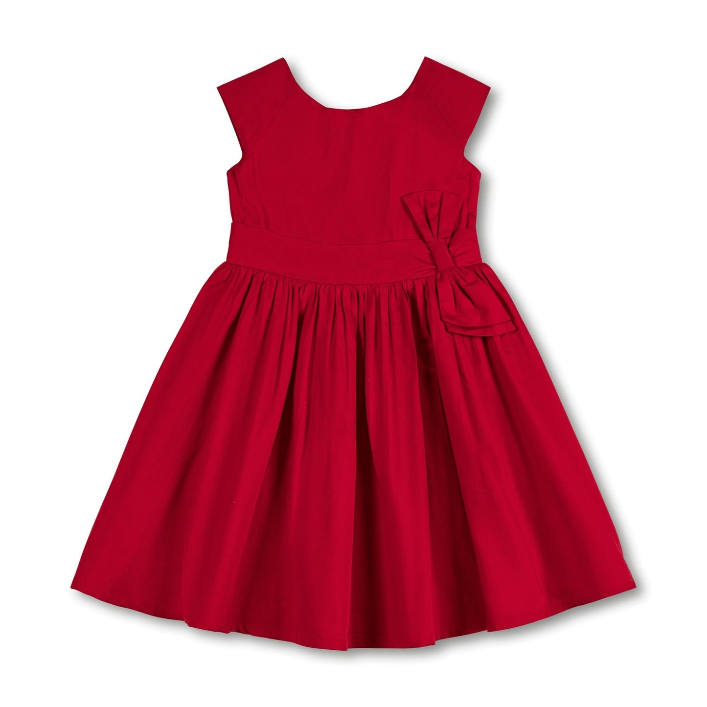 Organic Cap Sleeve Party Dress with Bow Sash - Baby