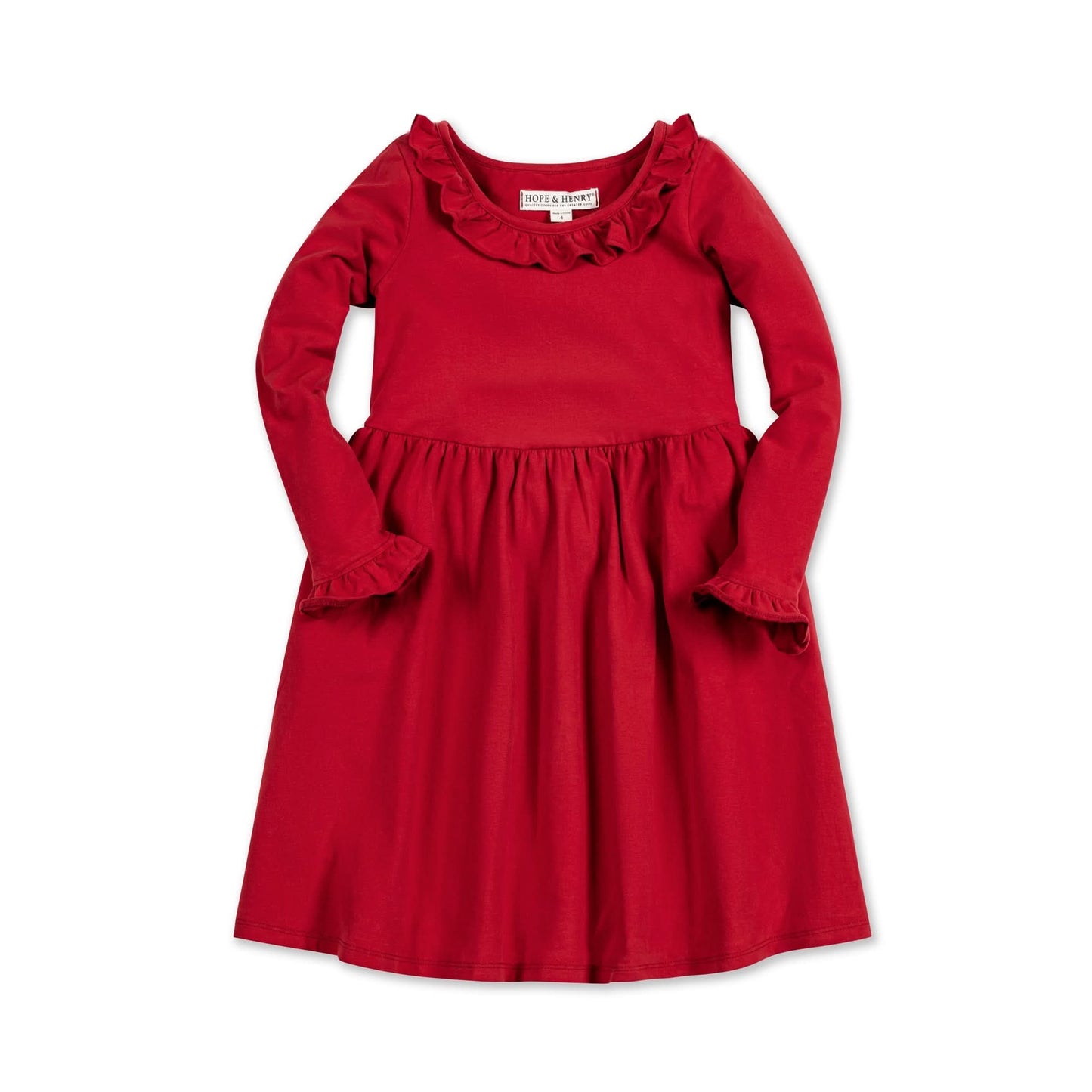 Ruffle Trim Knit Dress - Baby