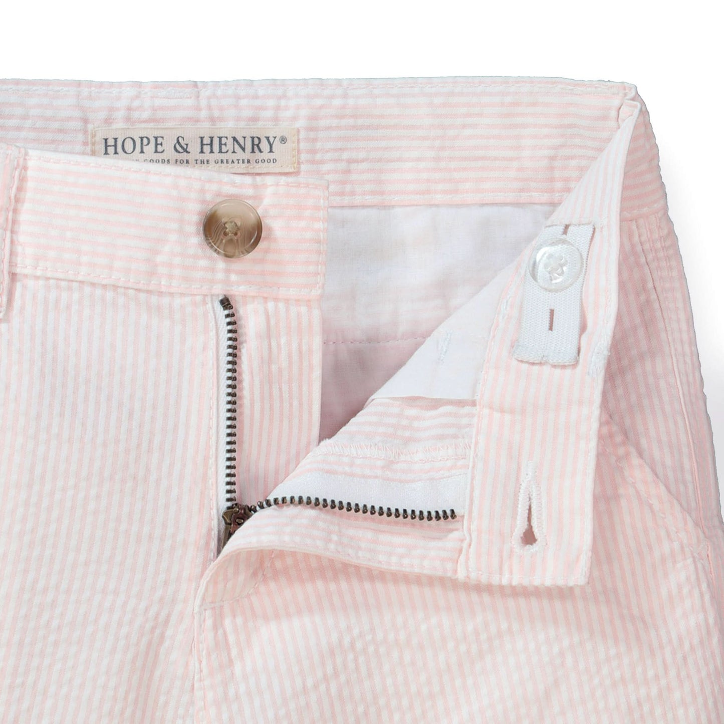 Organic Seersucker Short Classic Pink - Baby