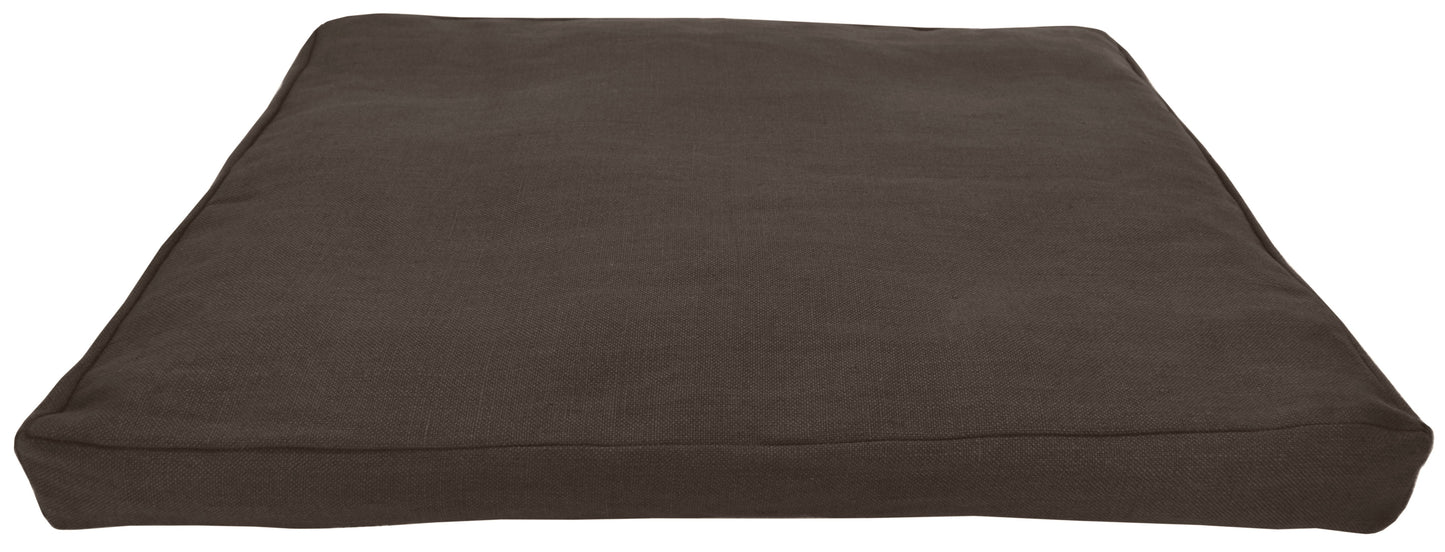 Zabuton Meditation Base Cushion - Hemp Fabric Cover, Recycled Cotton Interior