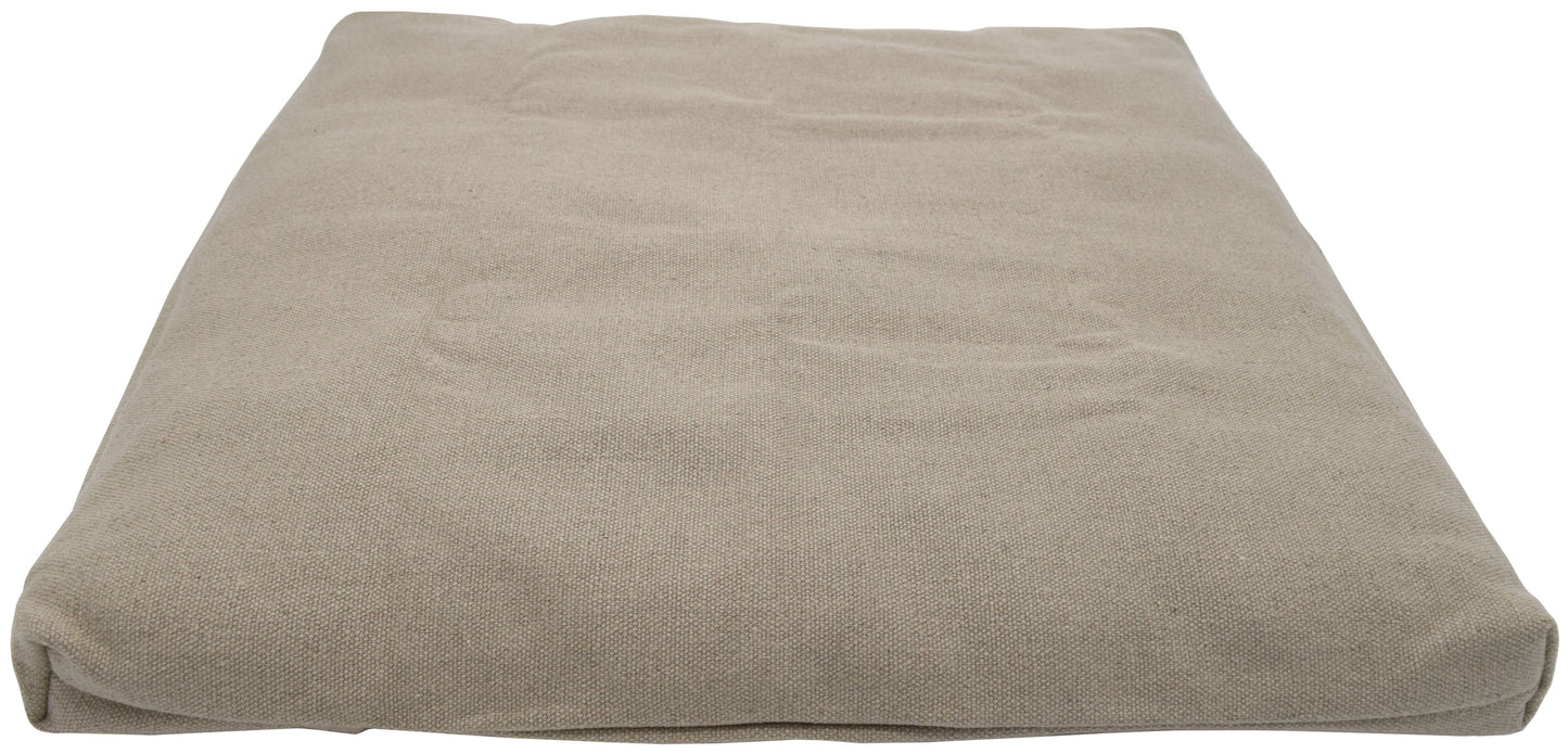 Zabuton Meditation Base Cushion - Hemp Fabric Cover, Recycled Cotton Interior