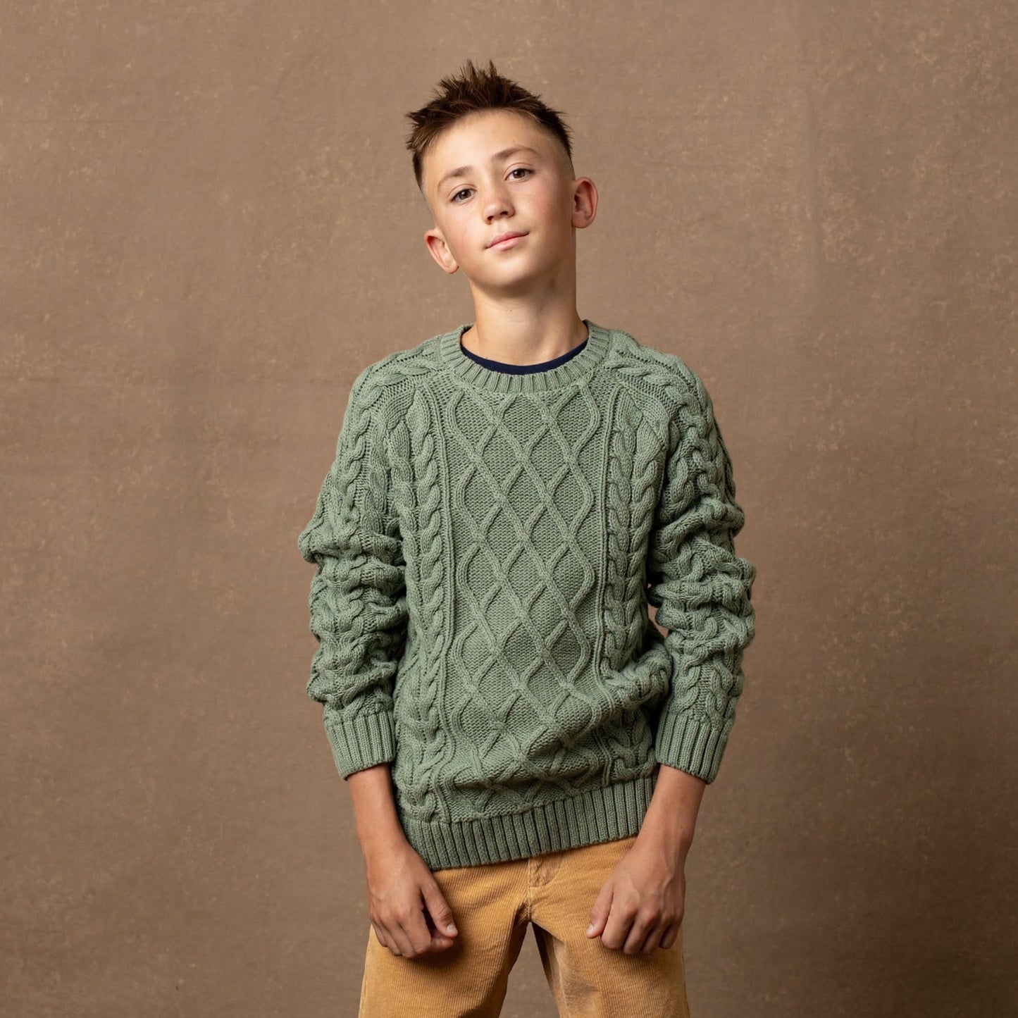 Organic Raglan Fisherman Sweater - Baby