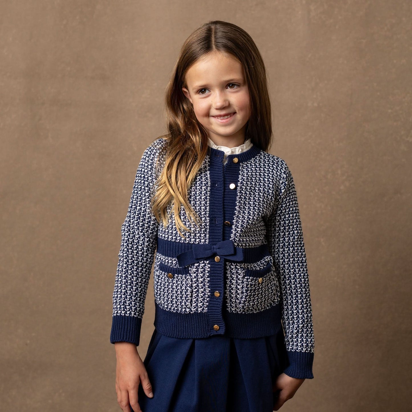 Organic Fancy Tweed Cardigan - Baby