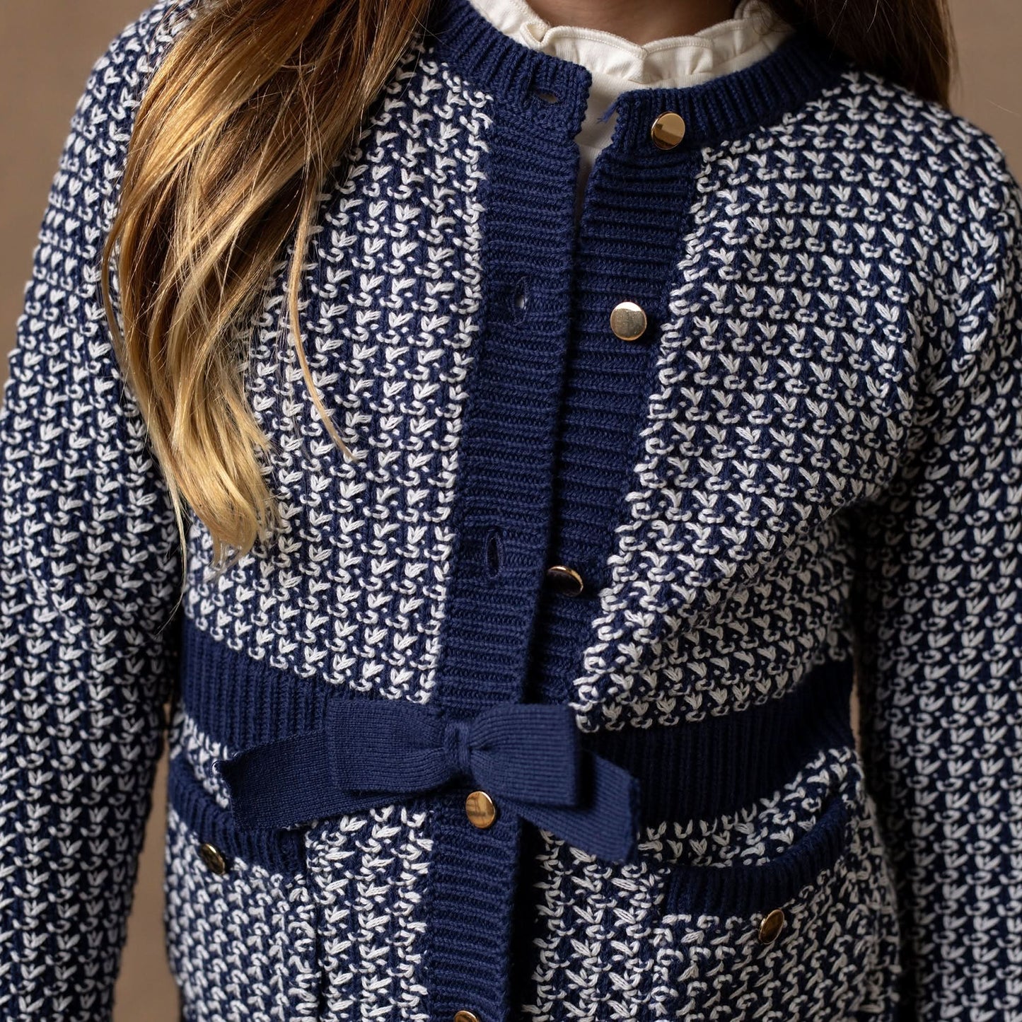 Organic Fancy Tweed Cardigan - Baby