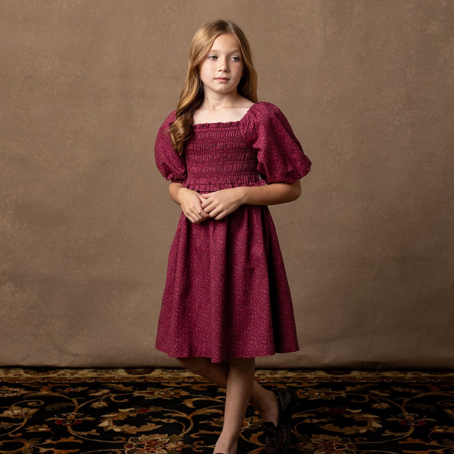 Organic Smocked Bubble Sleeve Dress - Baby
