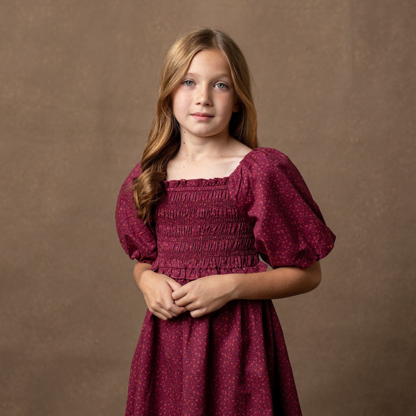 Organic Smocked Bubble Sleeve Dress - Baby