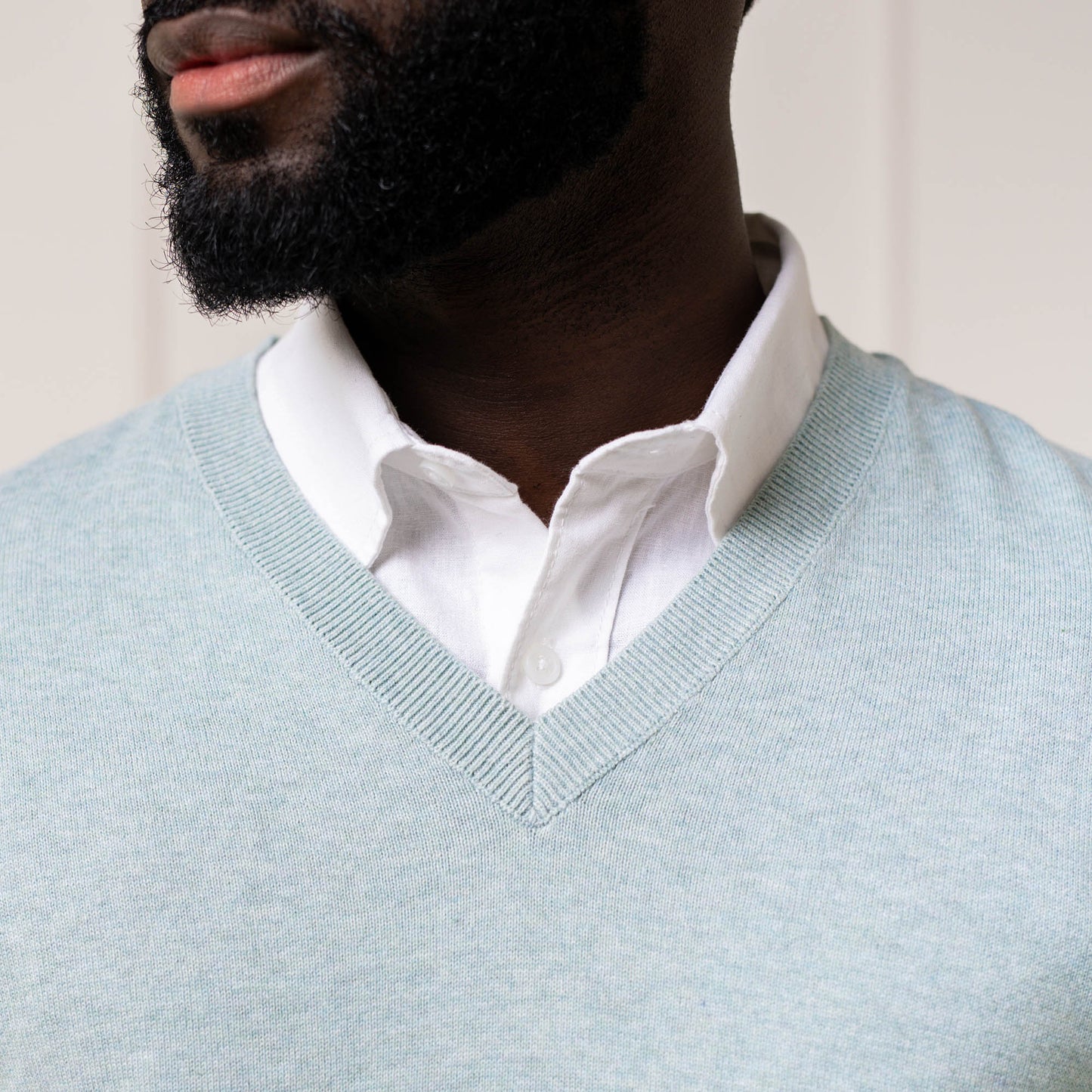 Organic Fine Gauge V-Neck Sweater