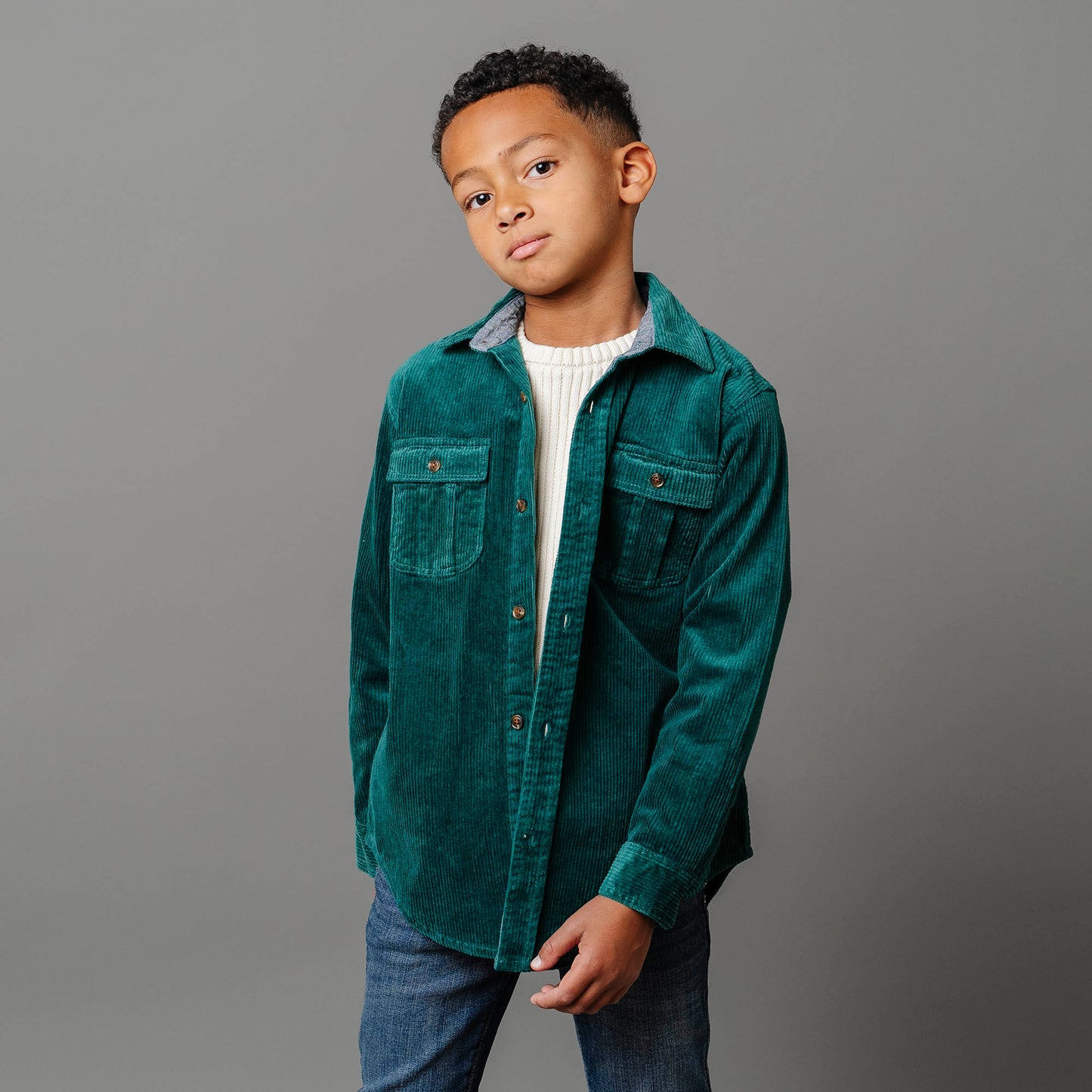 Organic Corduroy Flap Pocket Shirt - Baby