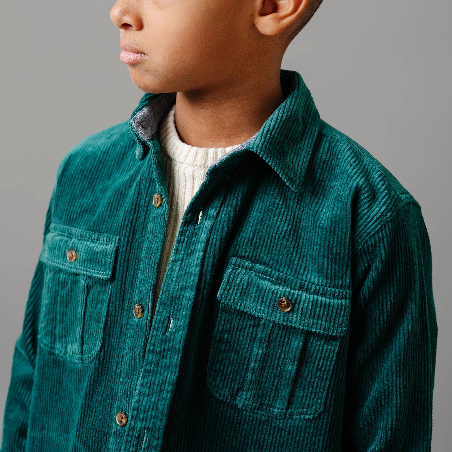 Organic Corduroy Flap Pocket Shirt - Baby