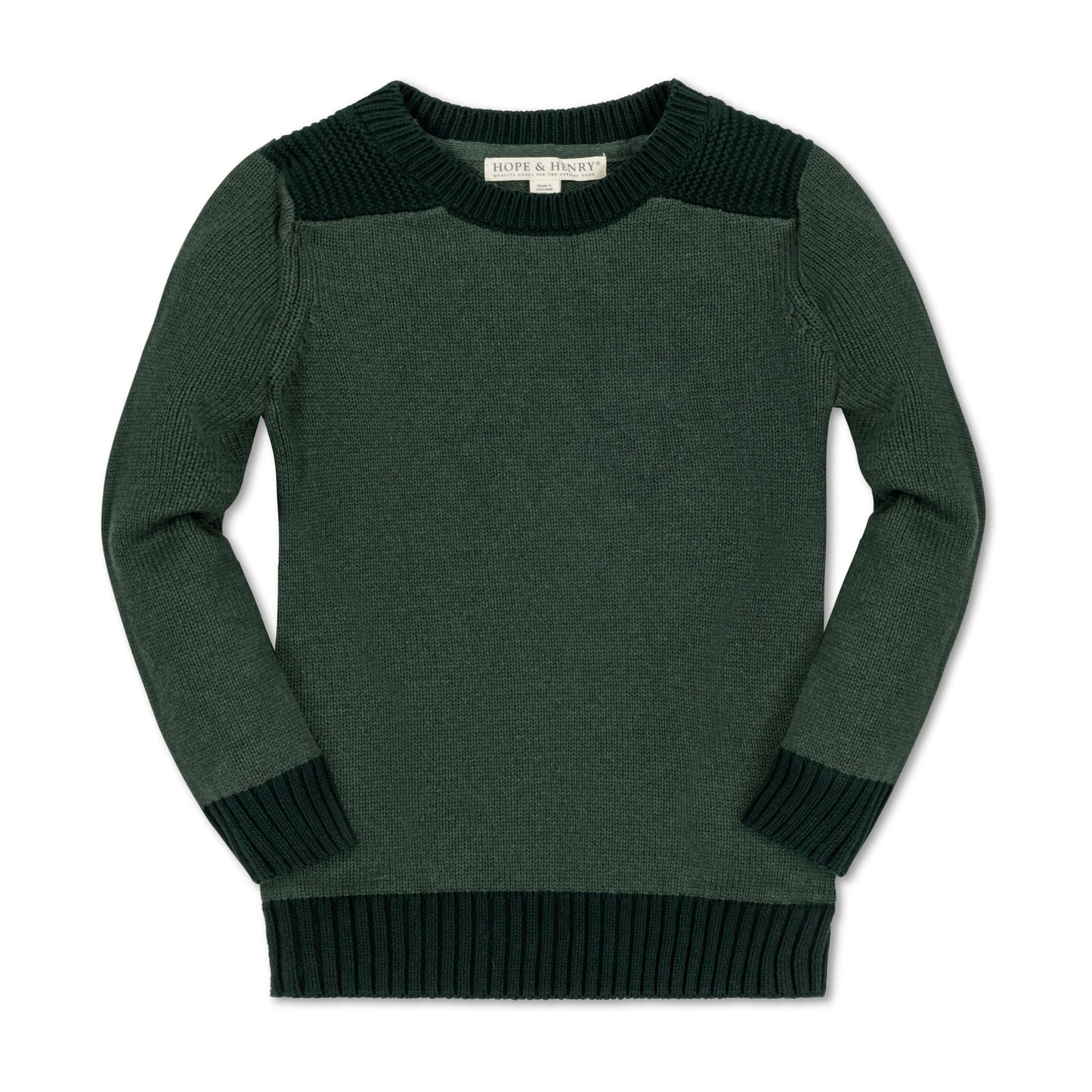 Organic Shoulder Detail Crew Neck Sweater