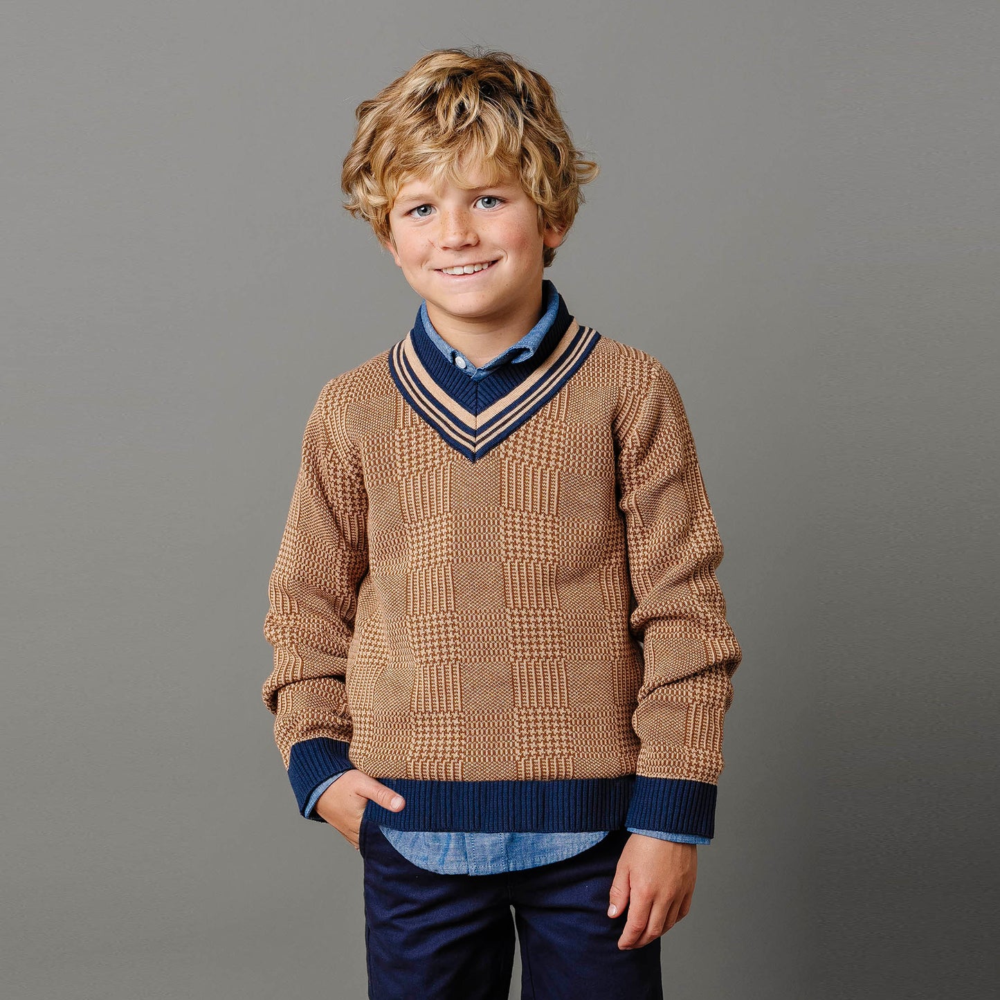 Organic Intarsia Cricket Sweater - Baby