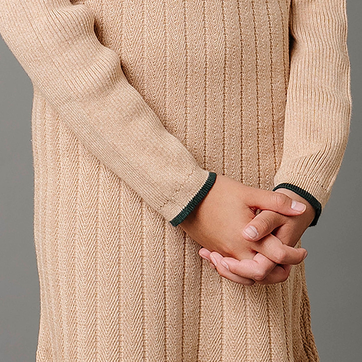 Organic Mock Neck Flounce Sweater Dress - Baby