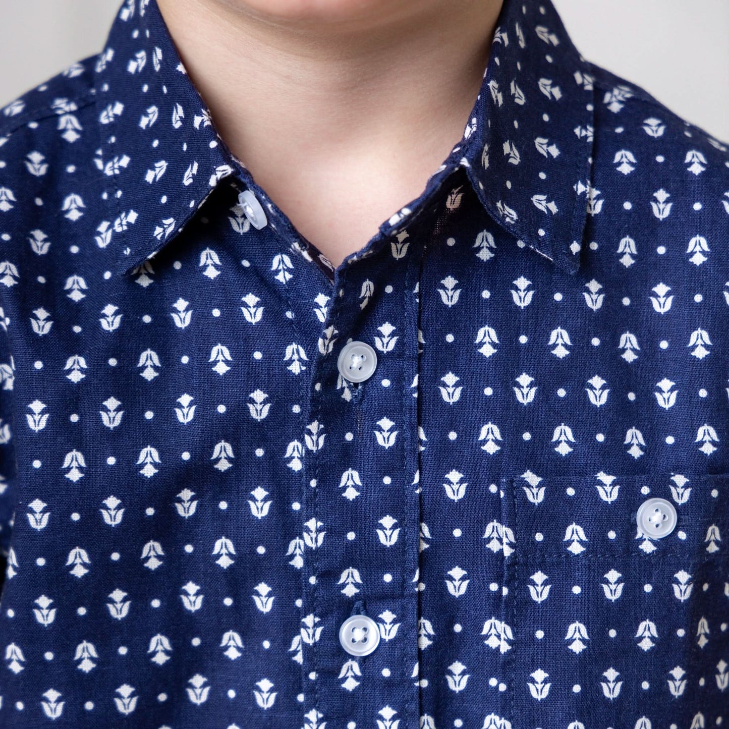 Linen Short Sleeve Button Down Shirt - Baby