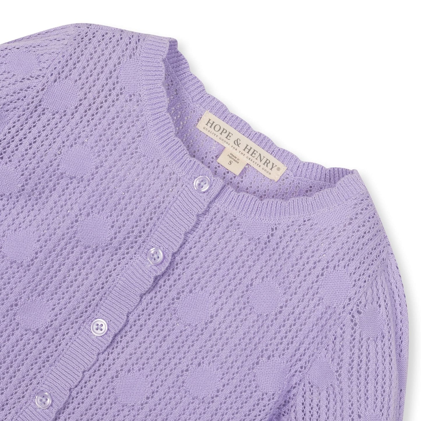 Organic Scallop Edge Cardigan - Baby