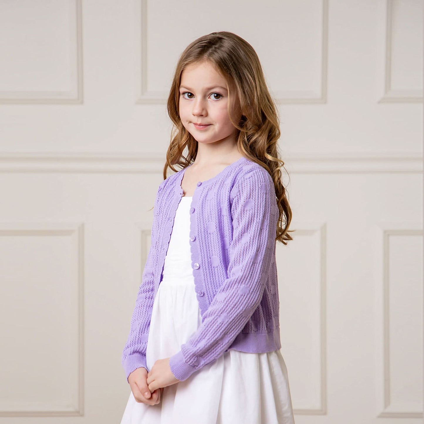 Organic Scallop Edge Cardigan - Baby