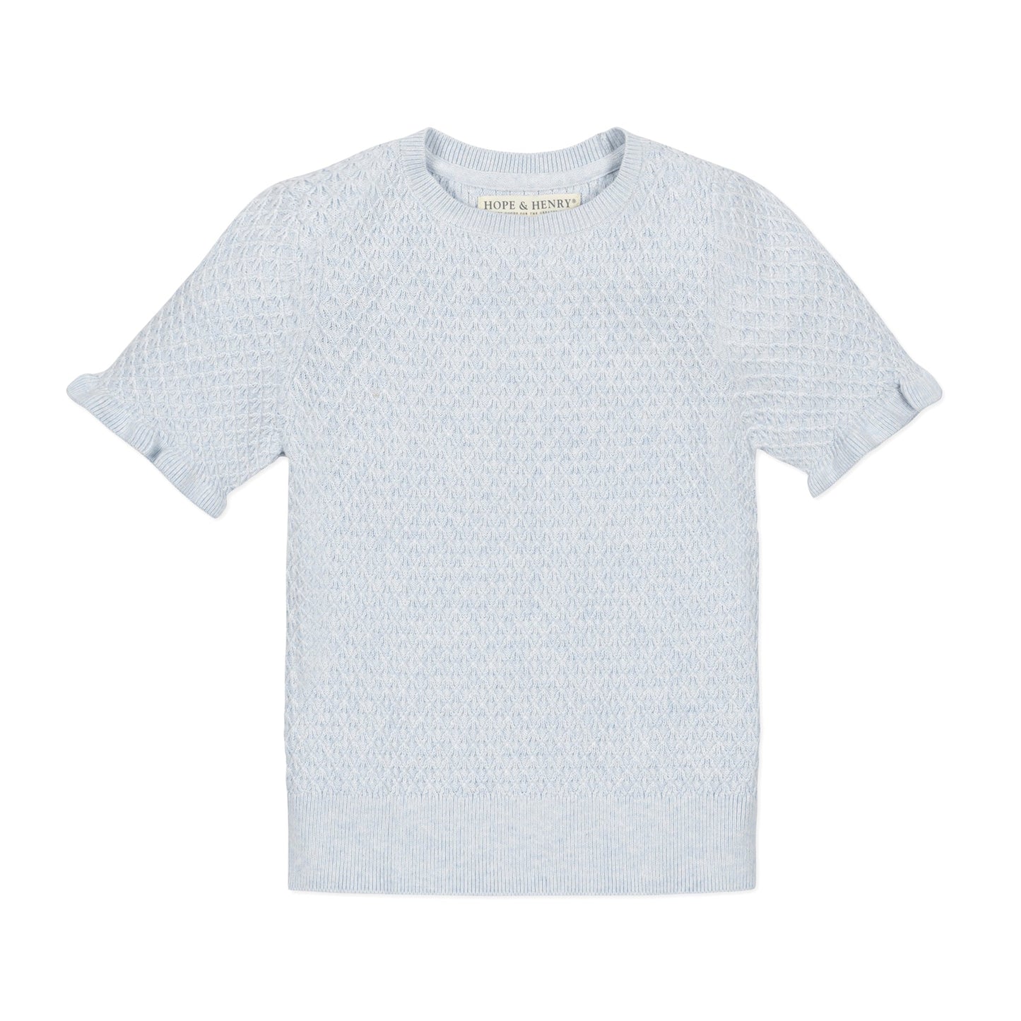 Organic Ruffle Edge Sweater Top