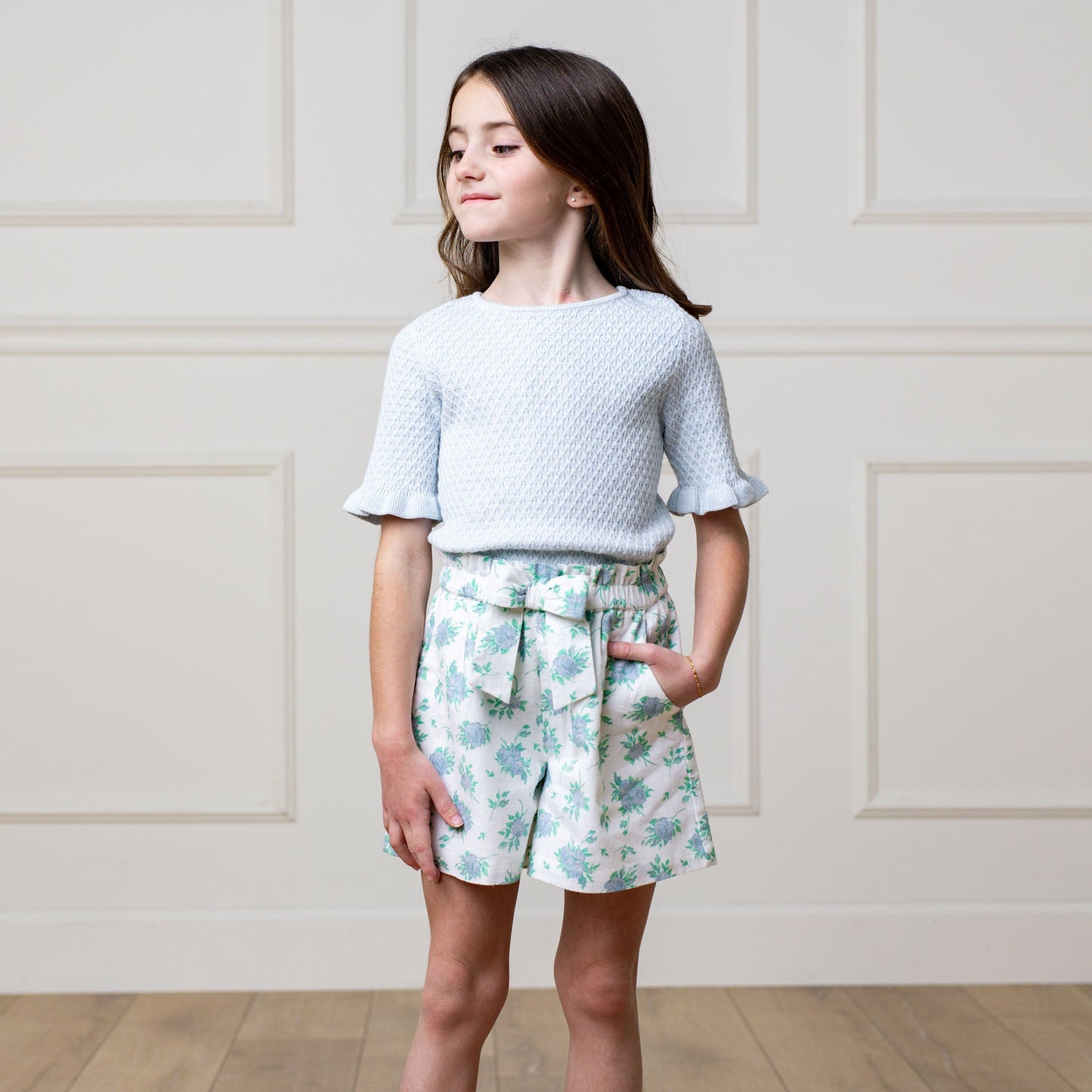 Linen Pull-On Paperbag Shorts