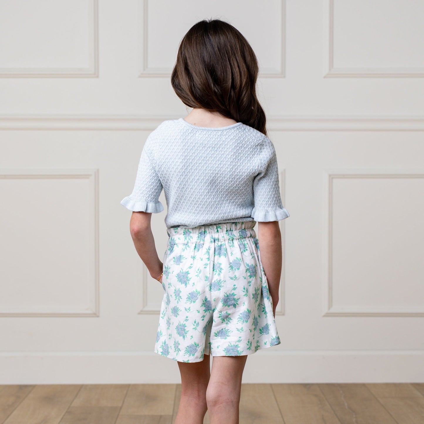 Linen Pull-On Paperbag Shorts