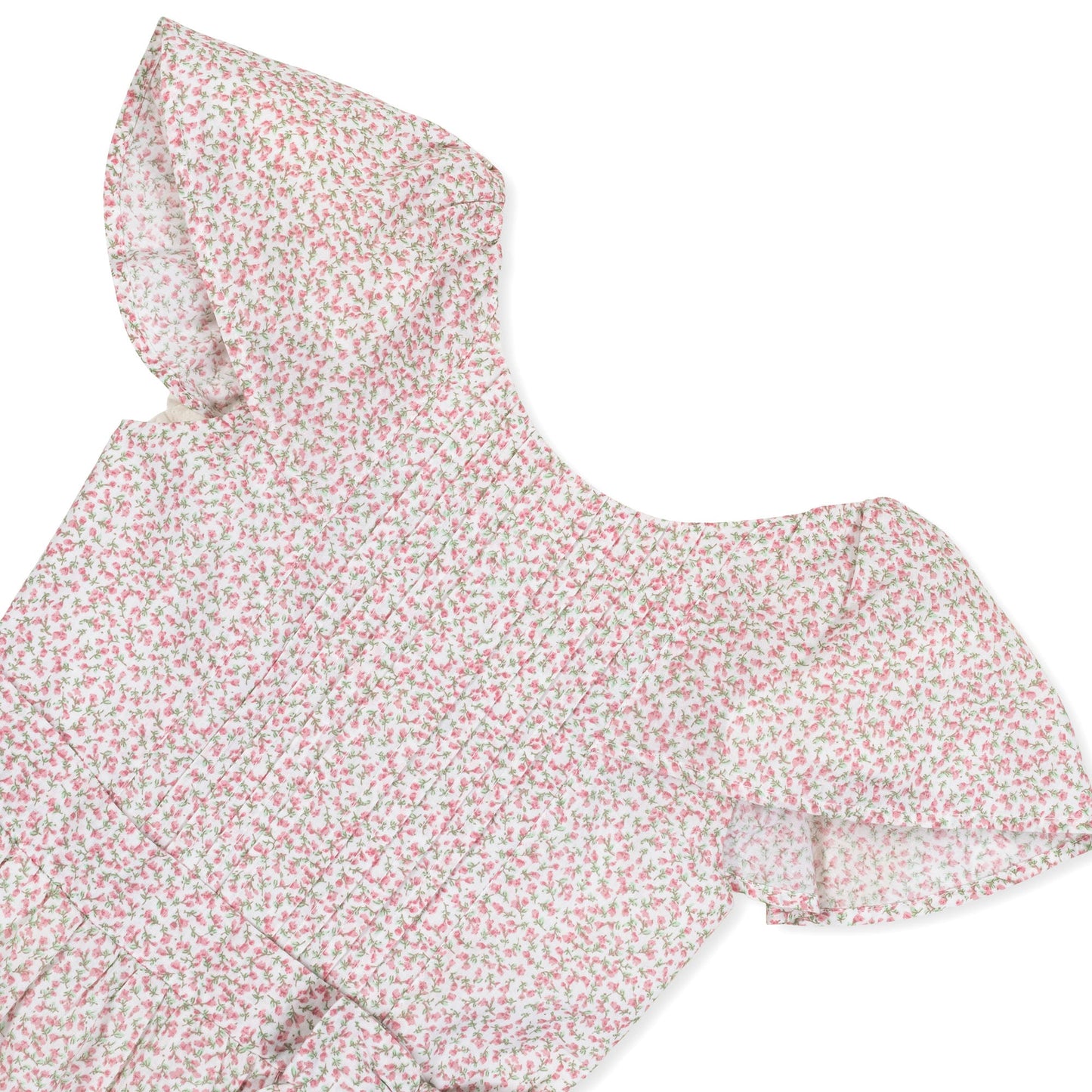 Organic Flutter Sleeve Pintuck Jumpsuit