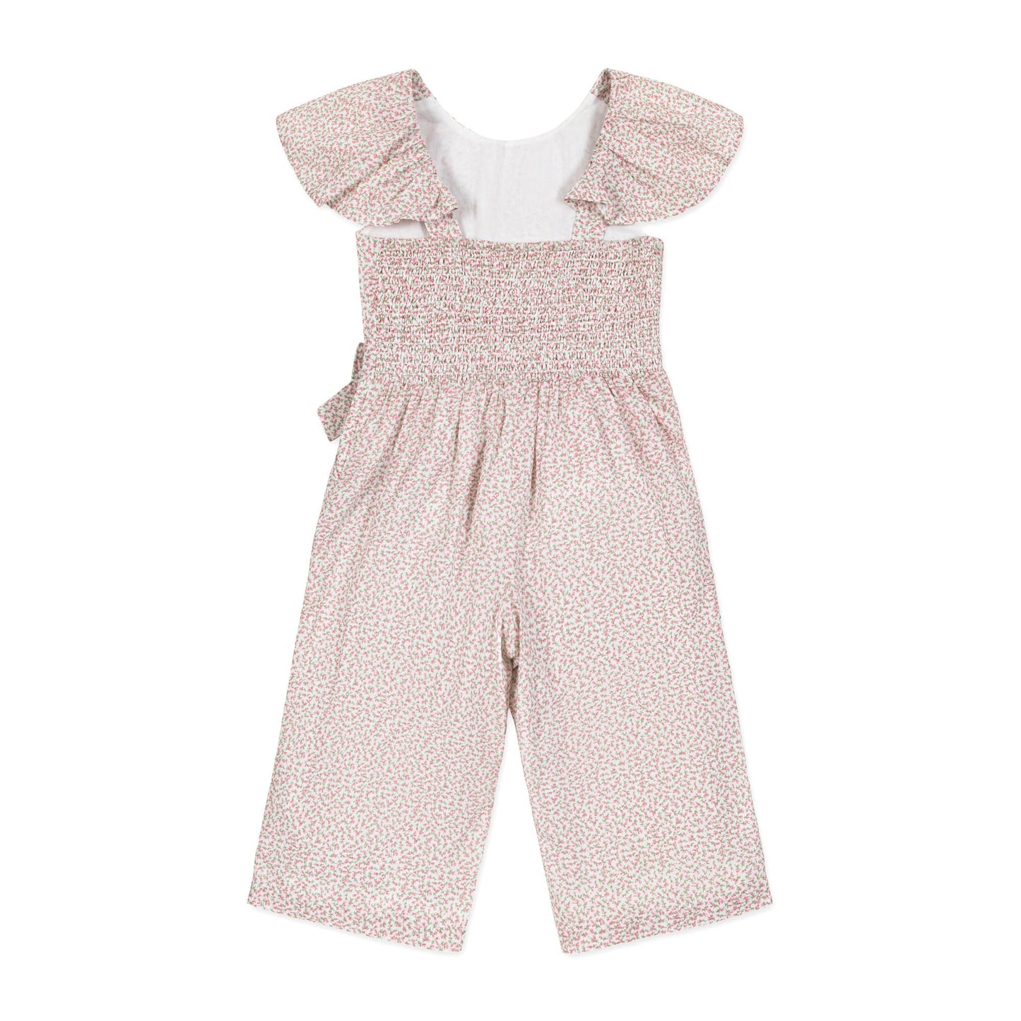 Organic Flutter Sleeve Pintuck Jumpsuit
