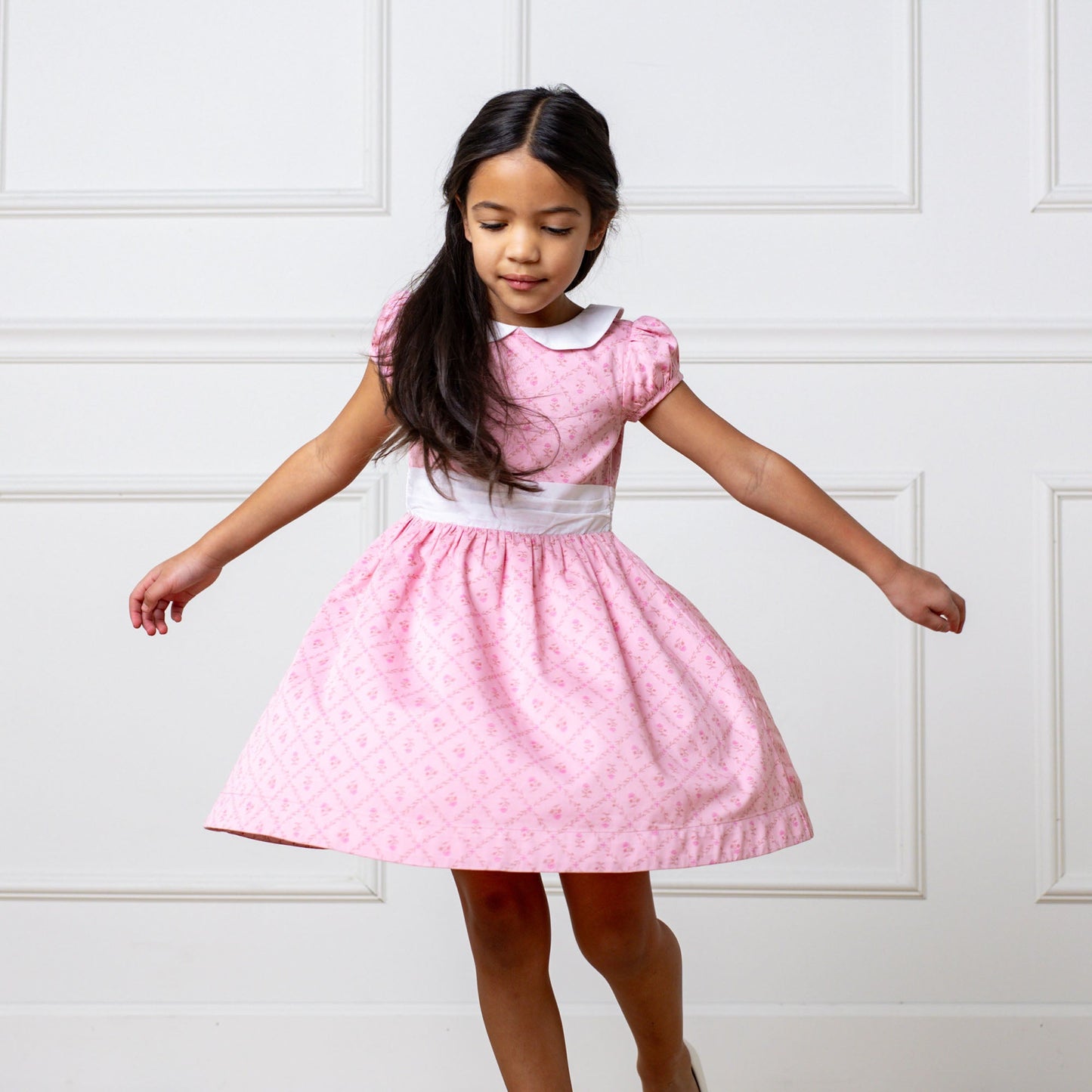 Organic Sateen Peter Pan Collar Dress