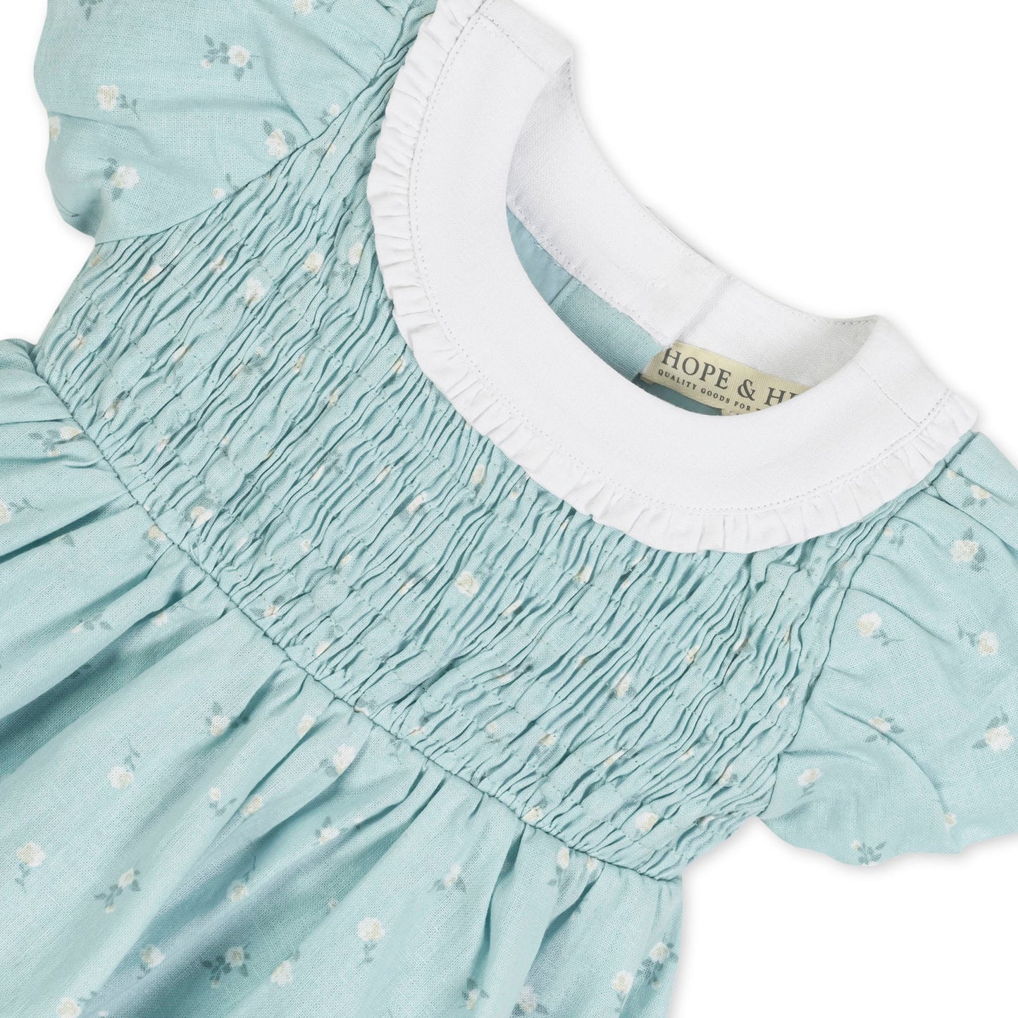 Linen Ruffle Collar Dress